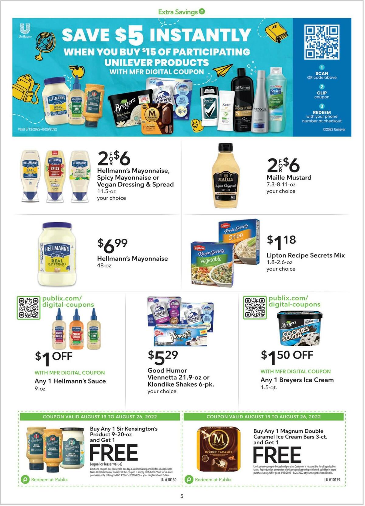 Publix Extra Savings Weekly Ad from August 13