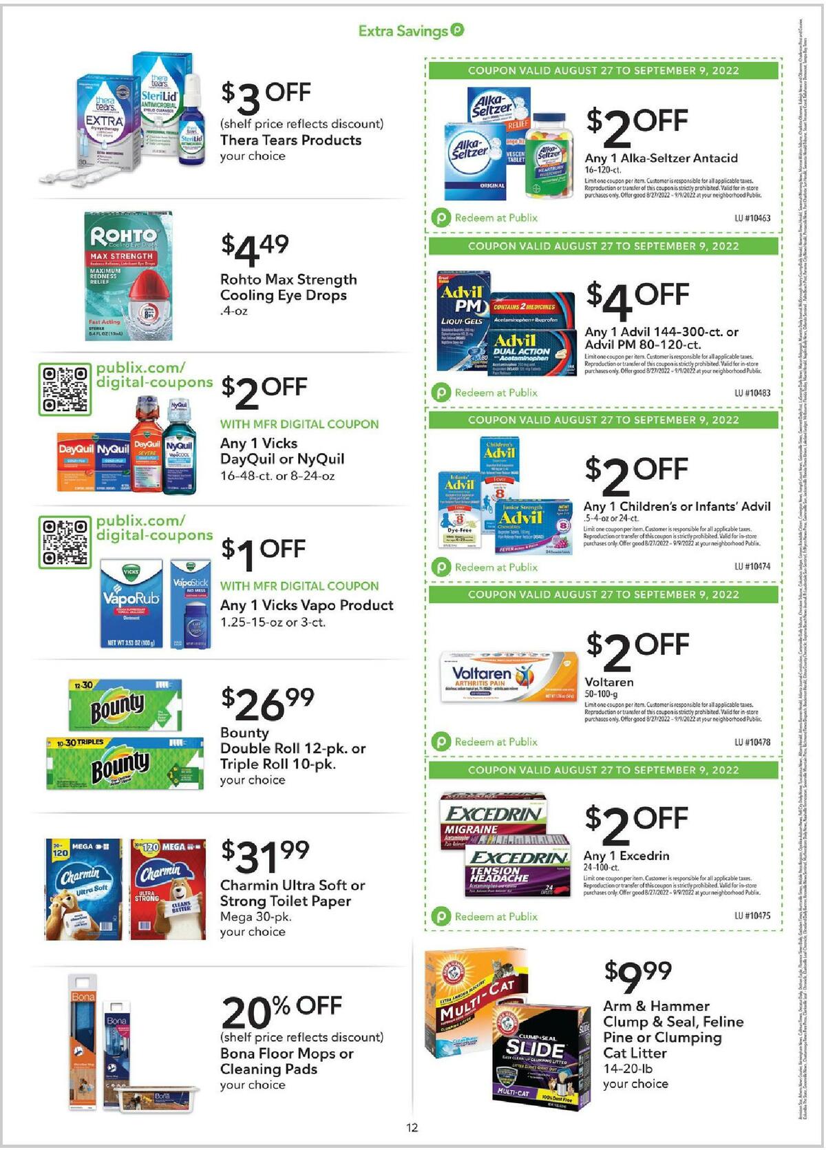 Publix Extra Savings Weekly Ad from August 27