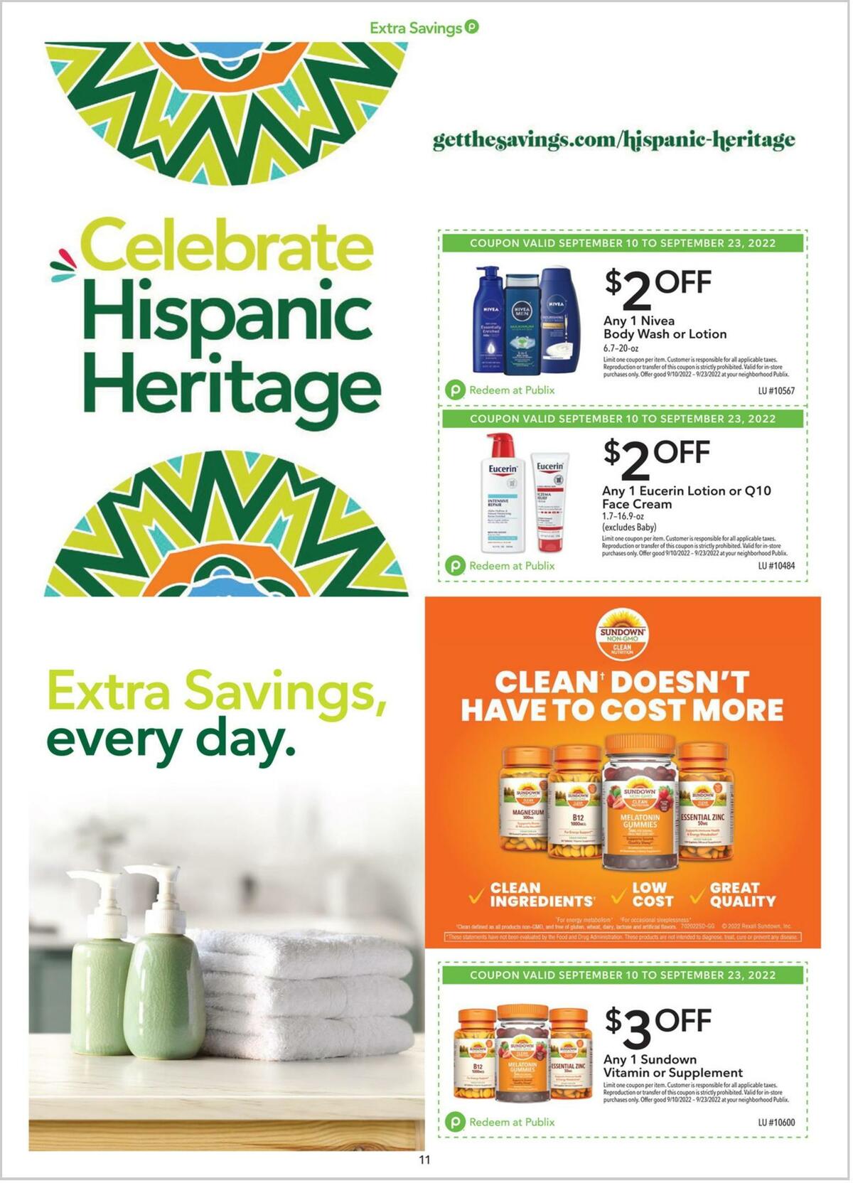 Publix Extra Savings Weekly Ad from September 10