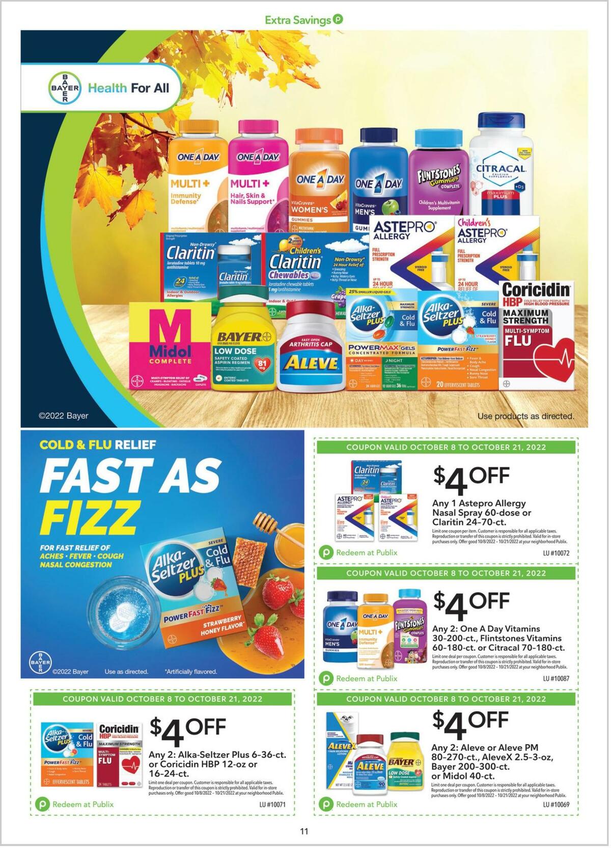 Publix Extra Savings Weekly Ad from October 8