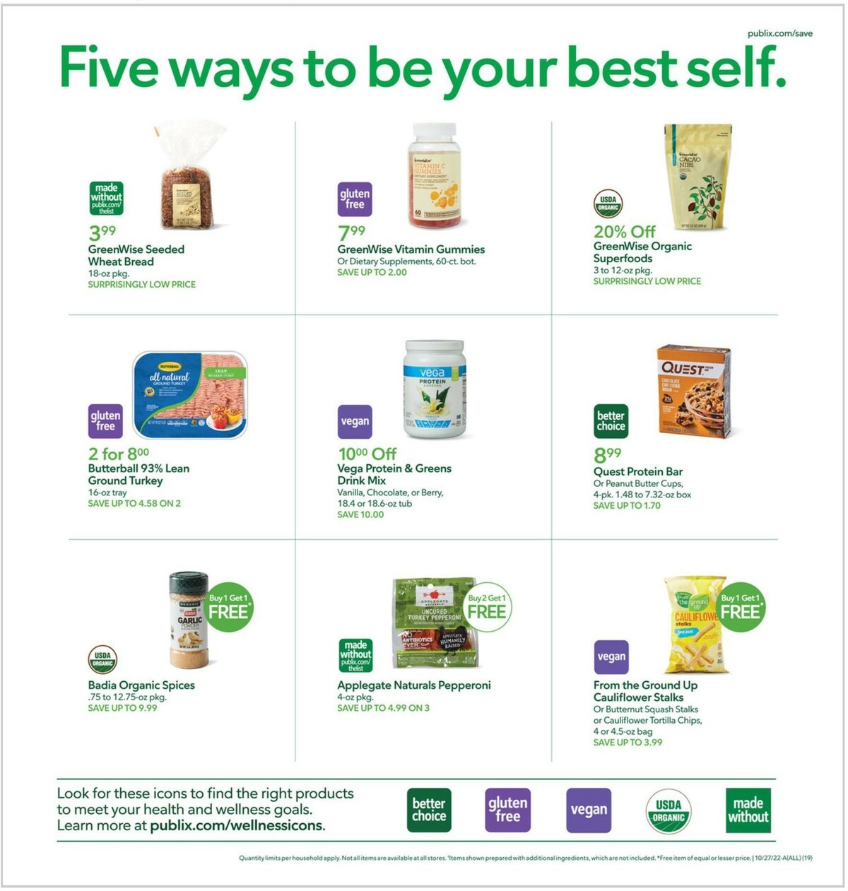 Publix Health & Wellness Sale Weekly Ad from October 26