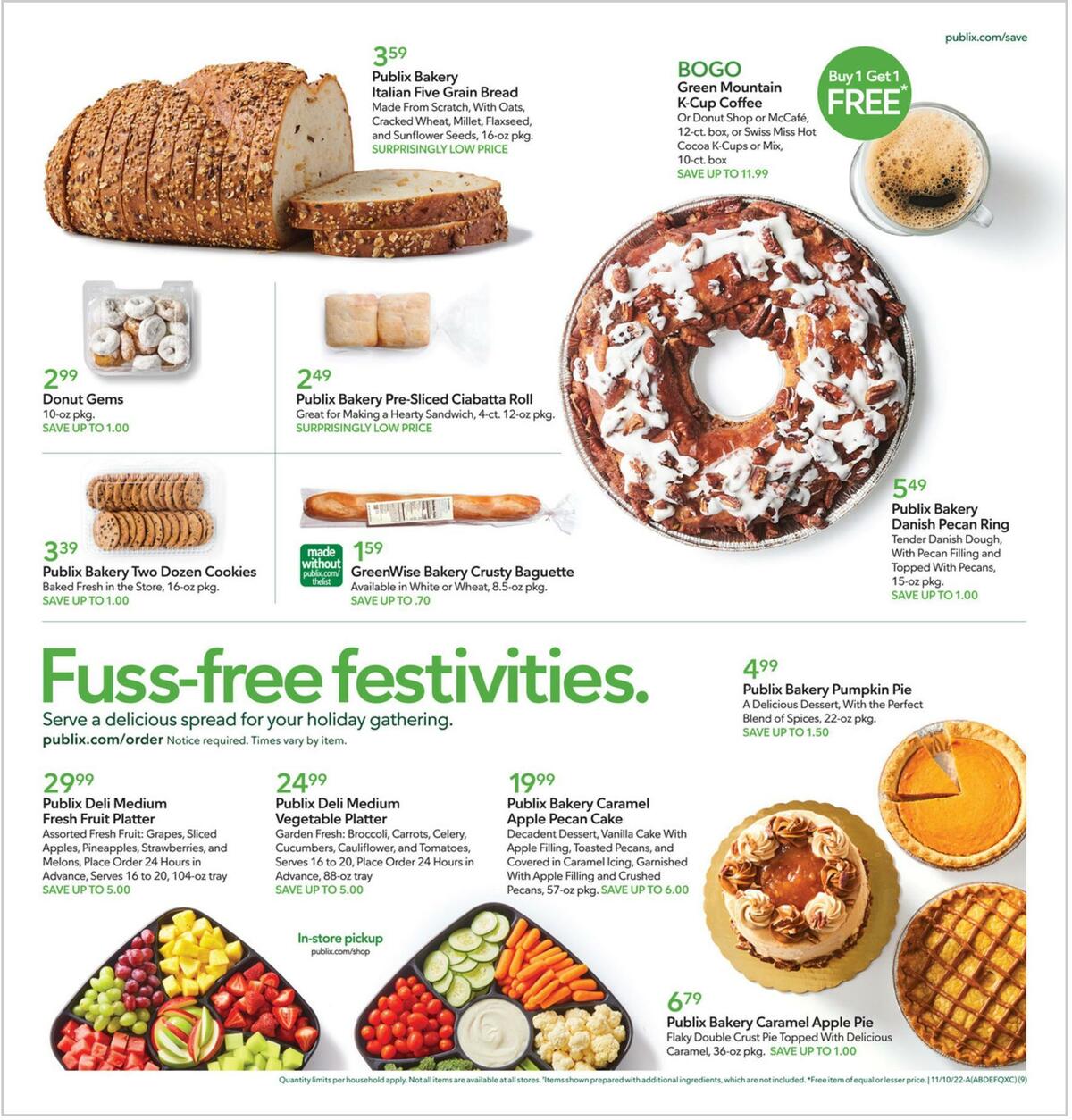 Publix Weekly Ad from November 9