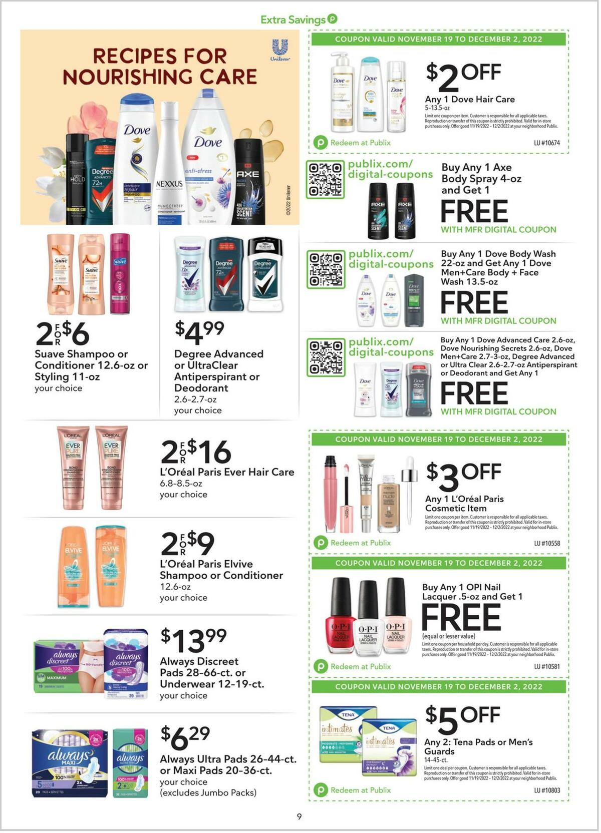 Publix Extra Savings Weekly Ad from November 19