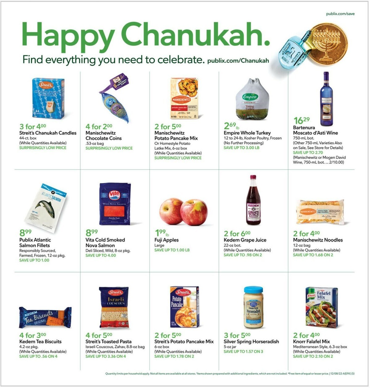 Publix Chanukah Weekly Ad from December 7