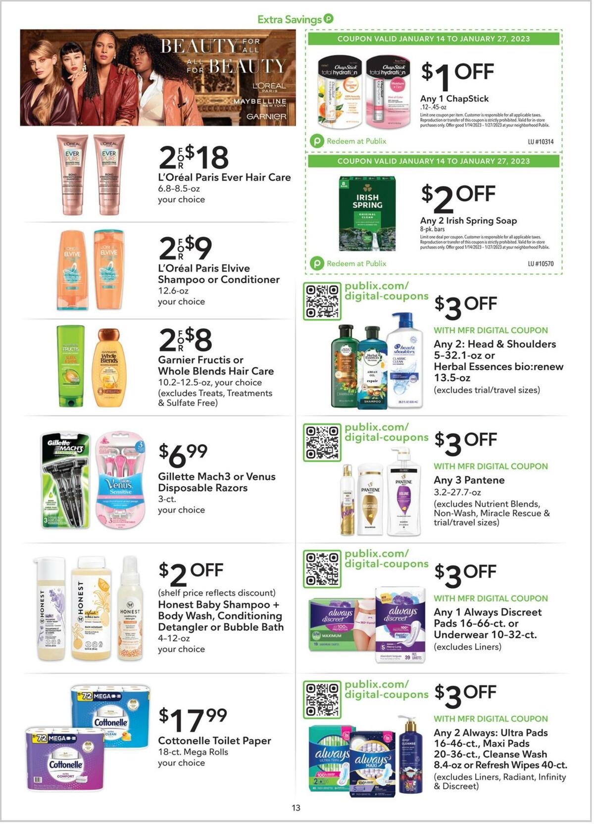 Publix Extra Savings Weekly Ad from January 14