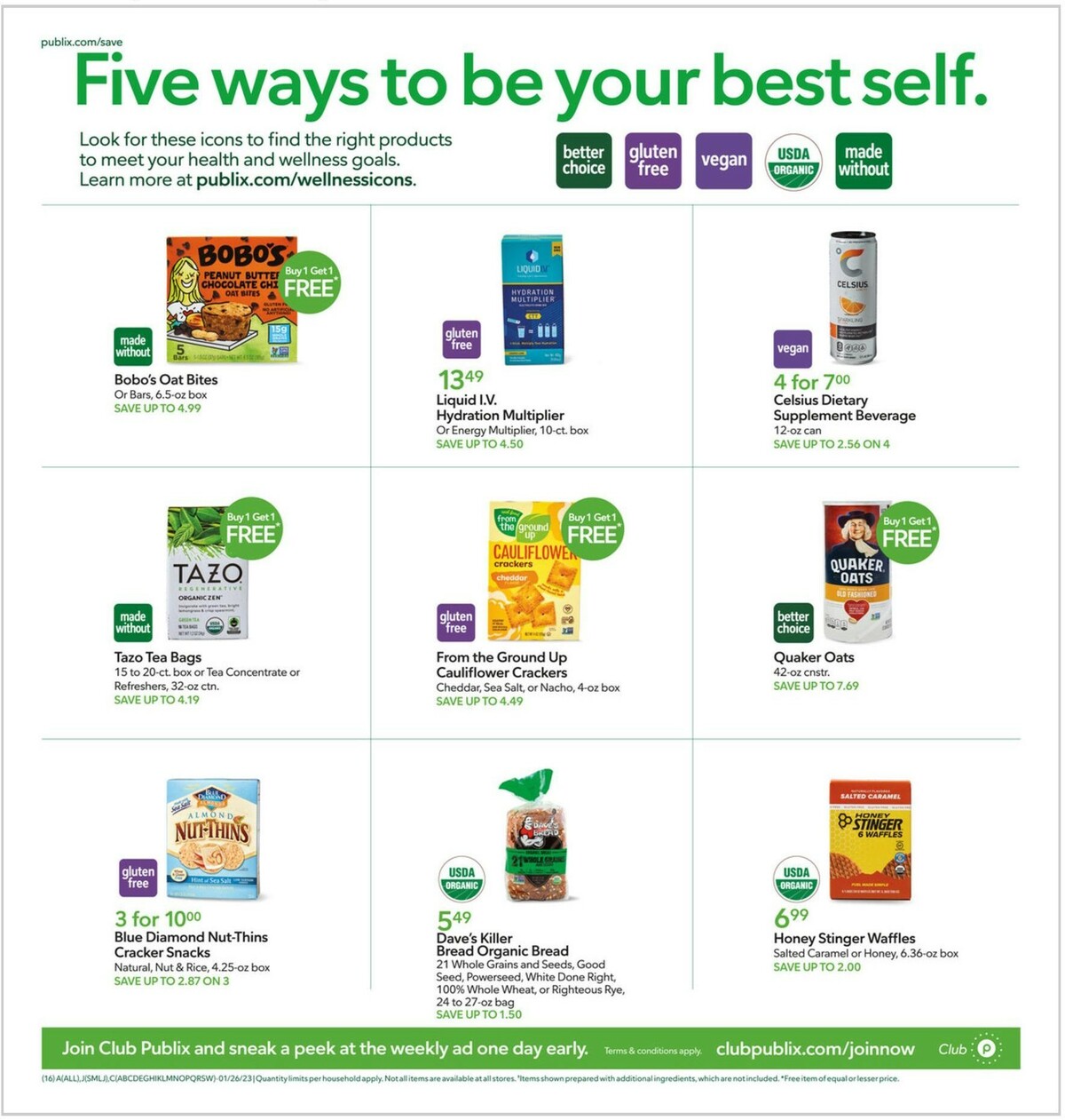 Publix Save on Wellness Weekly Ad from January 25