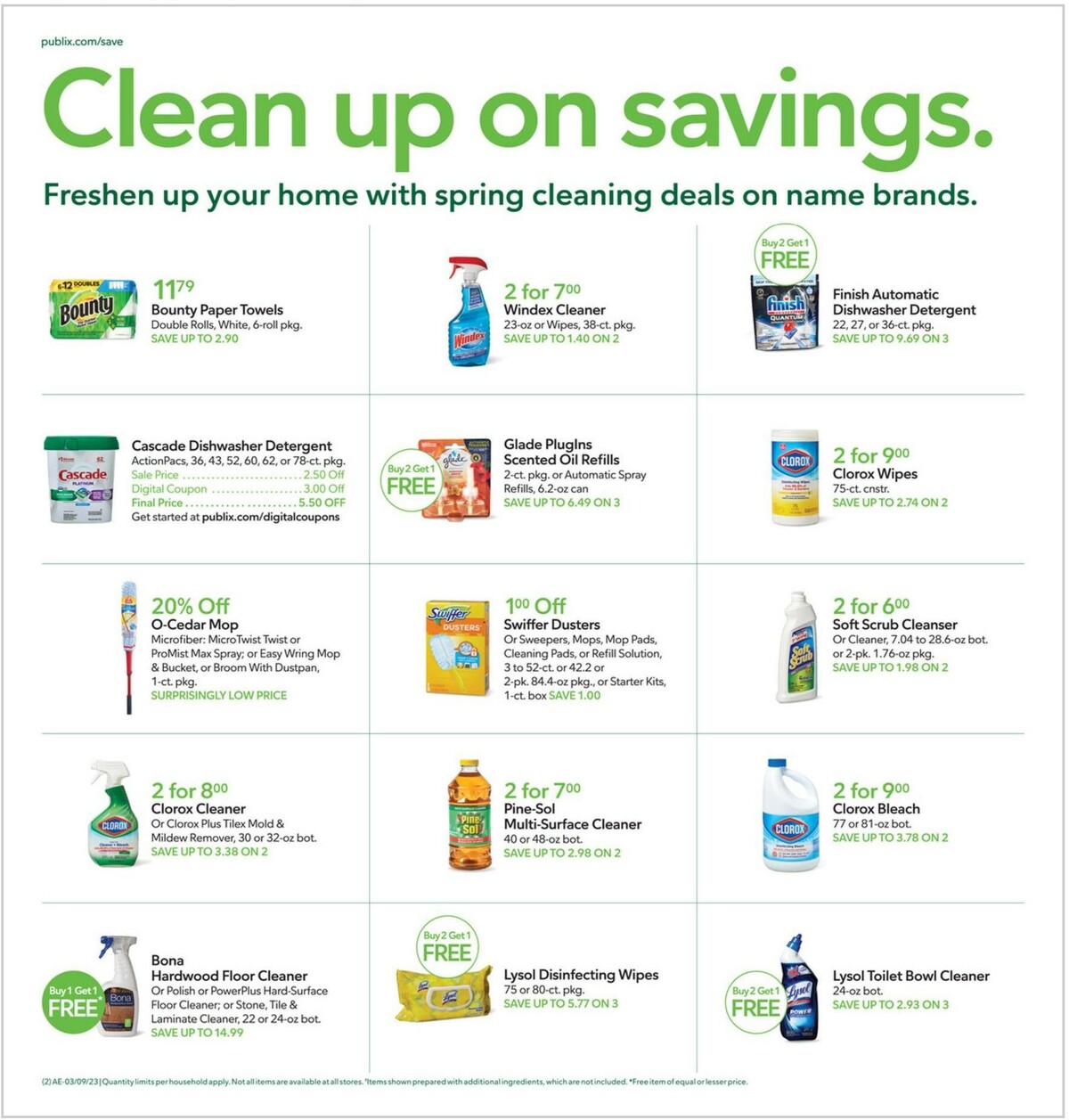 Publix Spotless Savings Weekly Ad from March 8