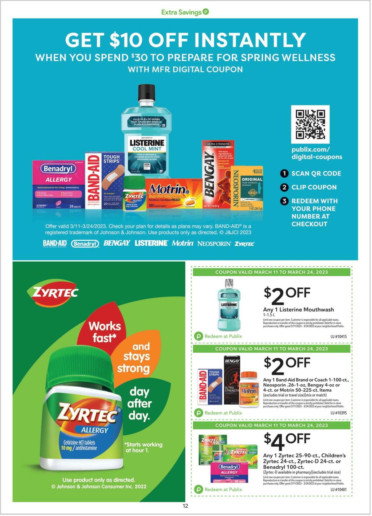 Publix Extra Savings Weekly Ad from March 11