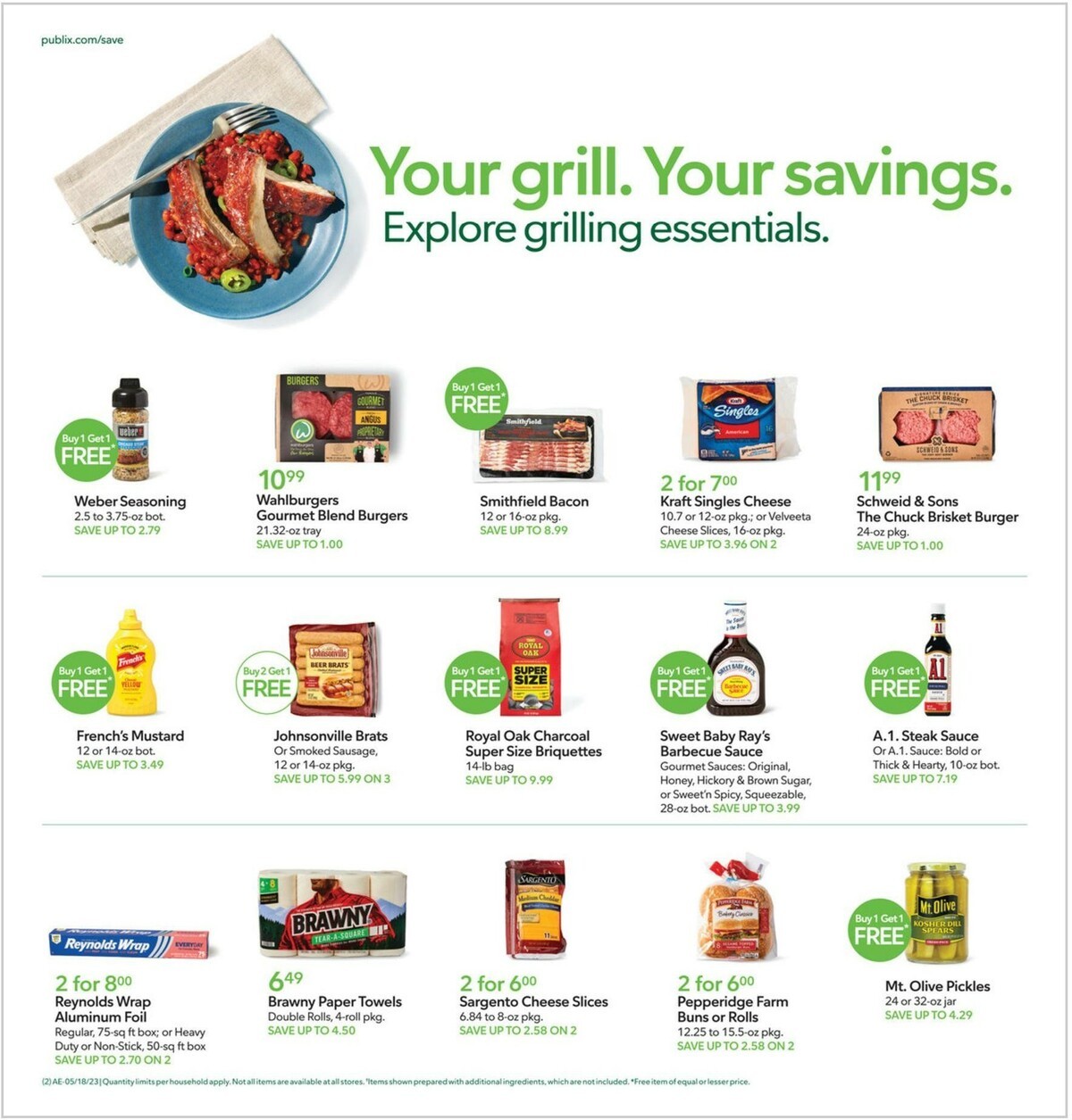 Publix Grill and Save Weekly Ad from May 17