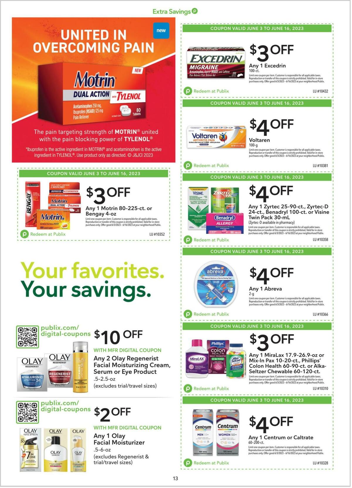 Publix Extra Savings Weekly Ad from June 3
