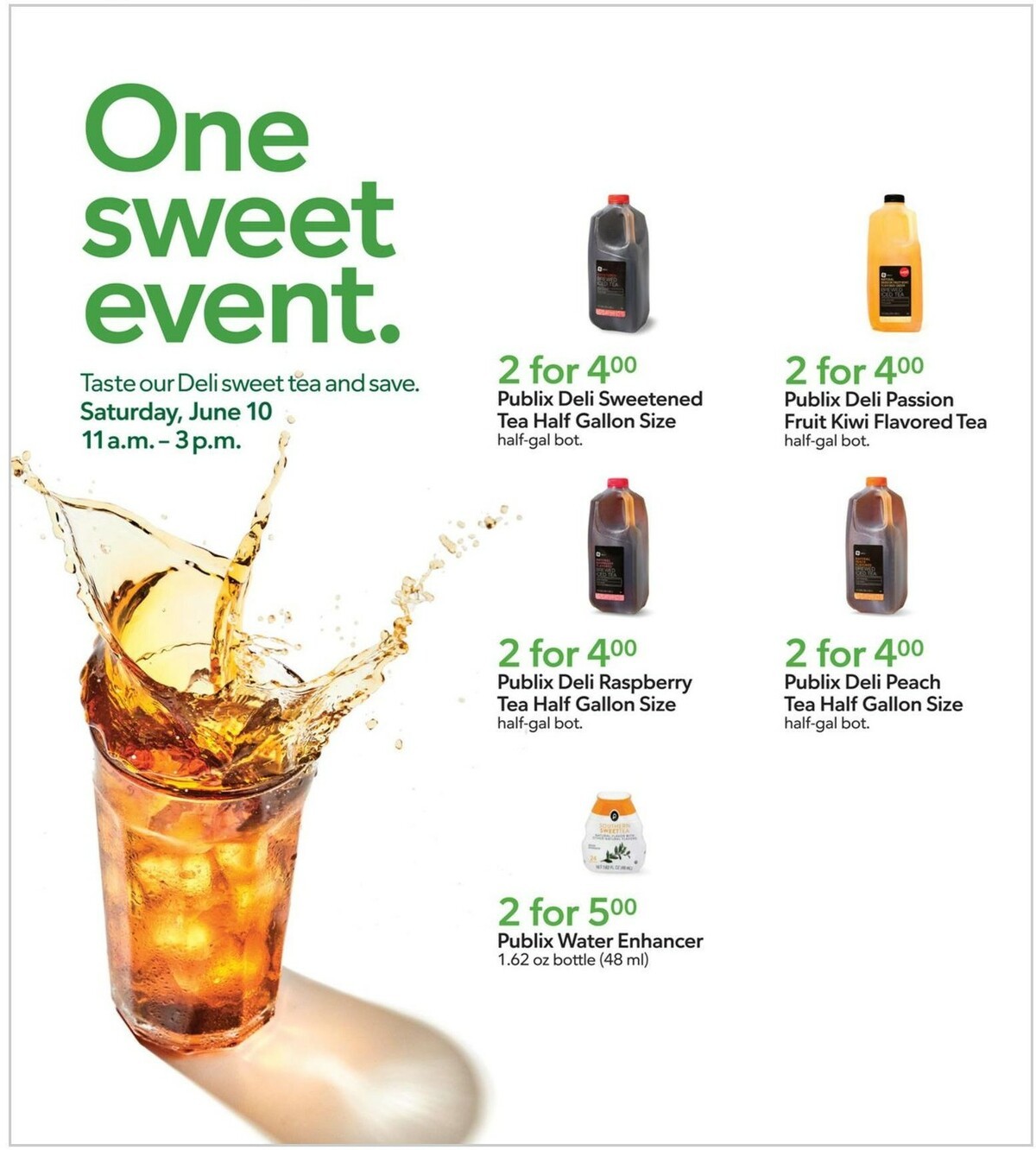 Publix National Ice Tea Day Weekly Ad from June 7