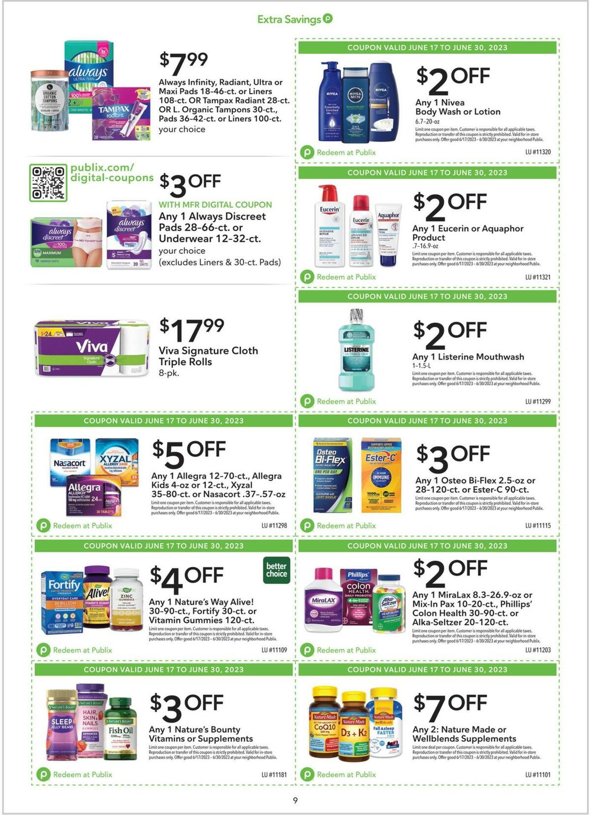 Publix Extra Savings Weekly Ad from June 17