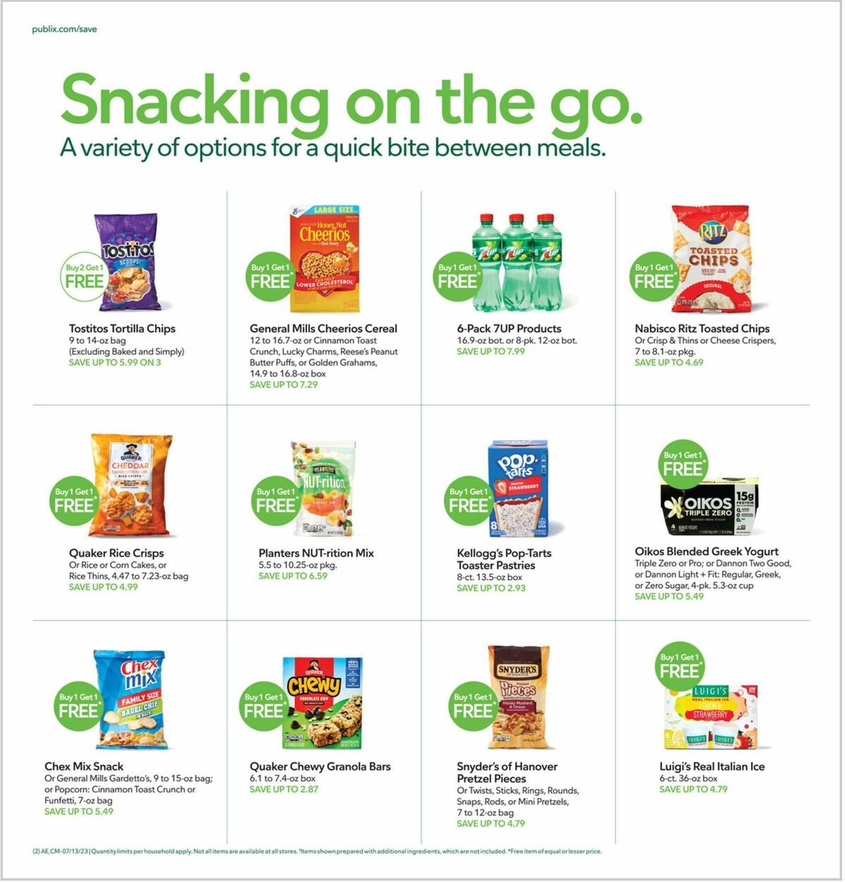 Publix Weekly Ad from July 12