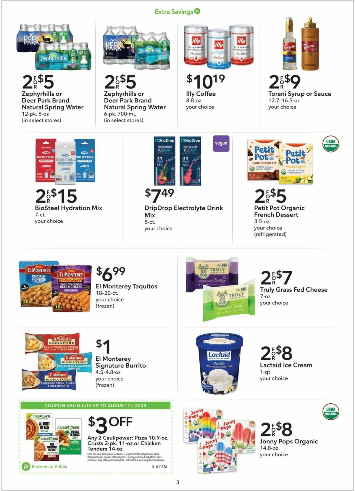 Publix Extra Savings Weekly Ad from July 29