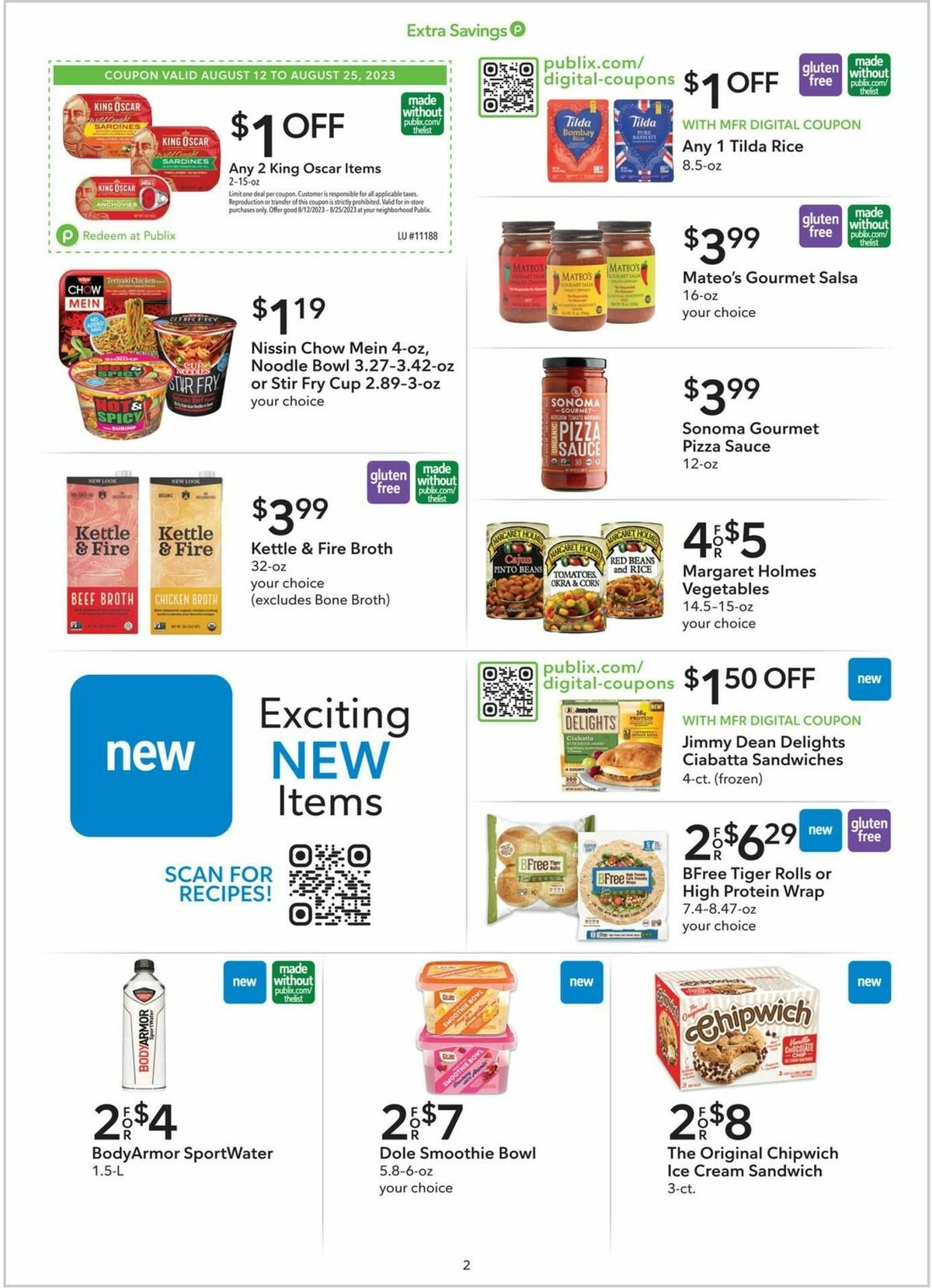 Publix Extra Savings Weekly Ad from August 12