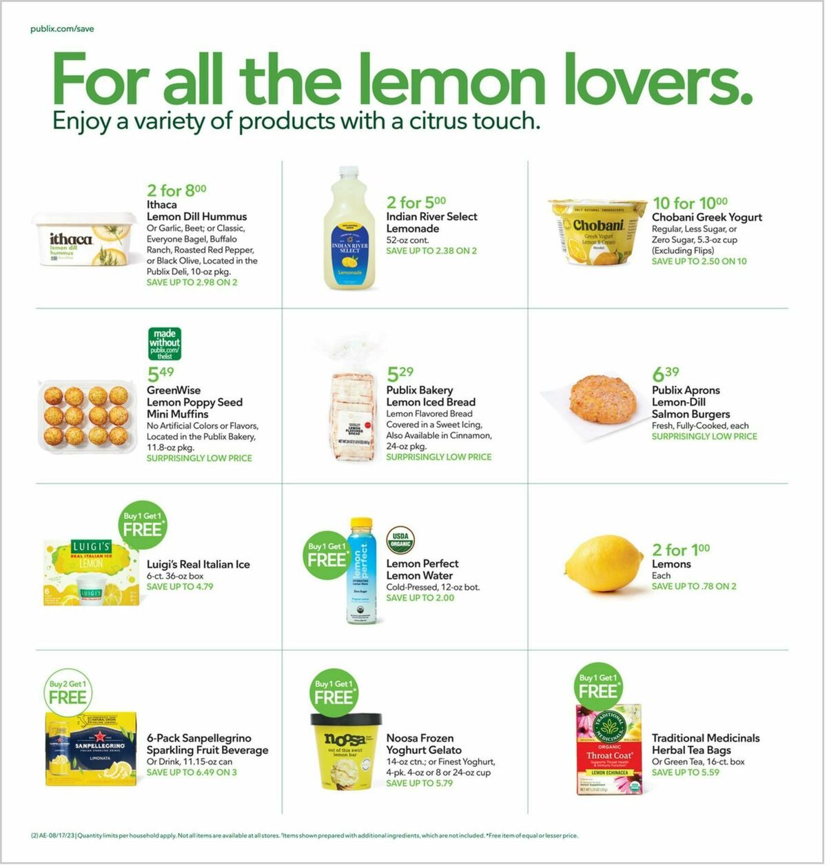 Publix Weekly Ad from August 16