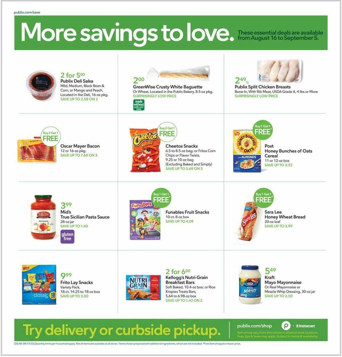 Publix Weekly Ad from August 30