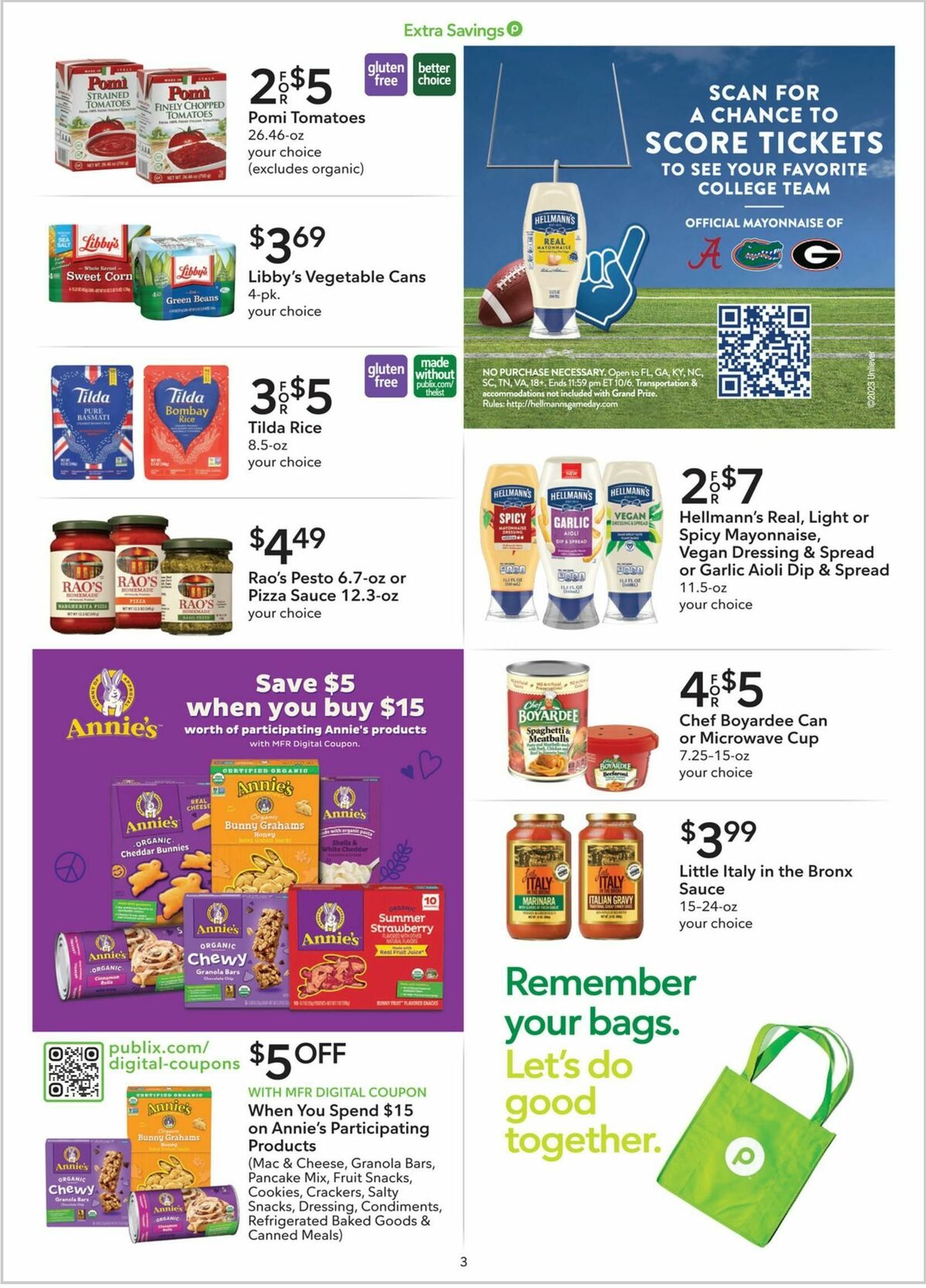 Publix Extra Savings Weekly Ad from September 9