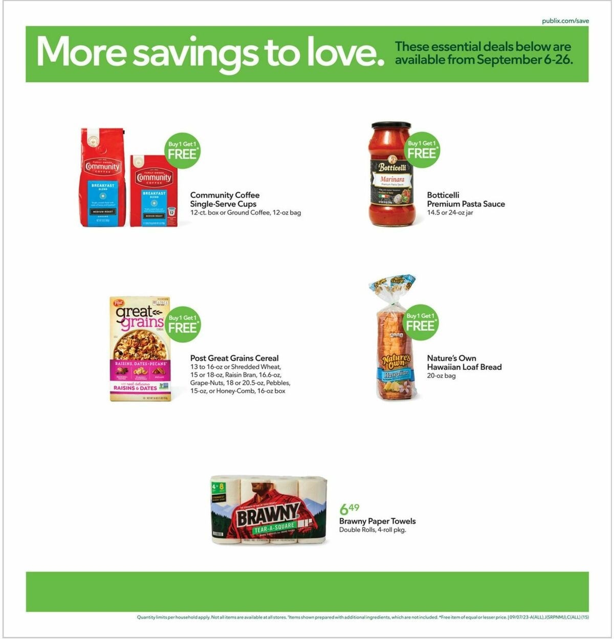 Publix Weekly Ad from September 13