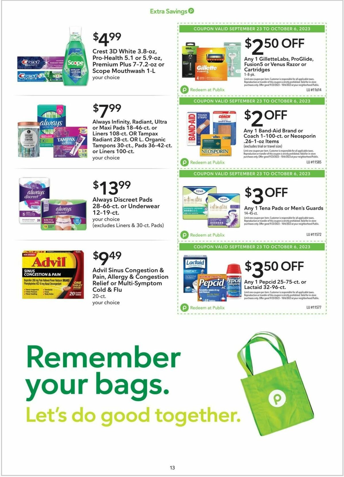 Publix Extra Savings Weekly Ad from September 23