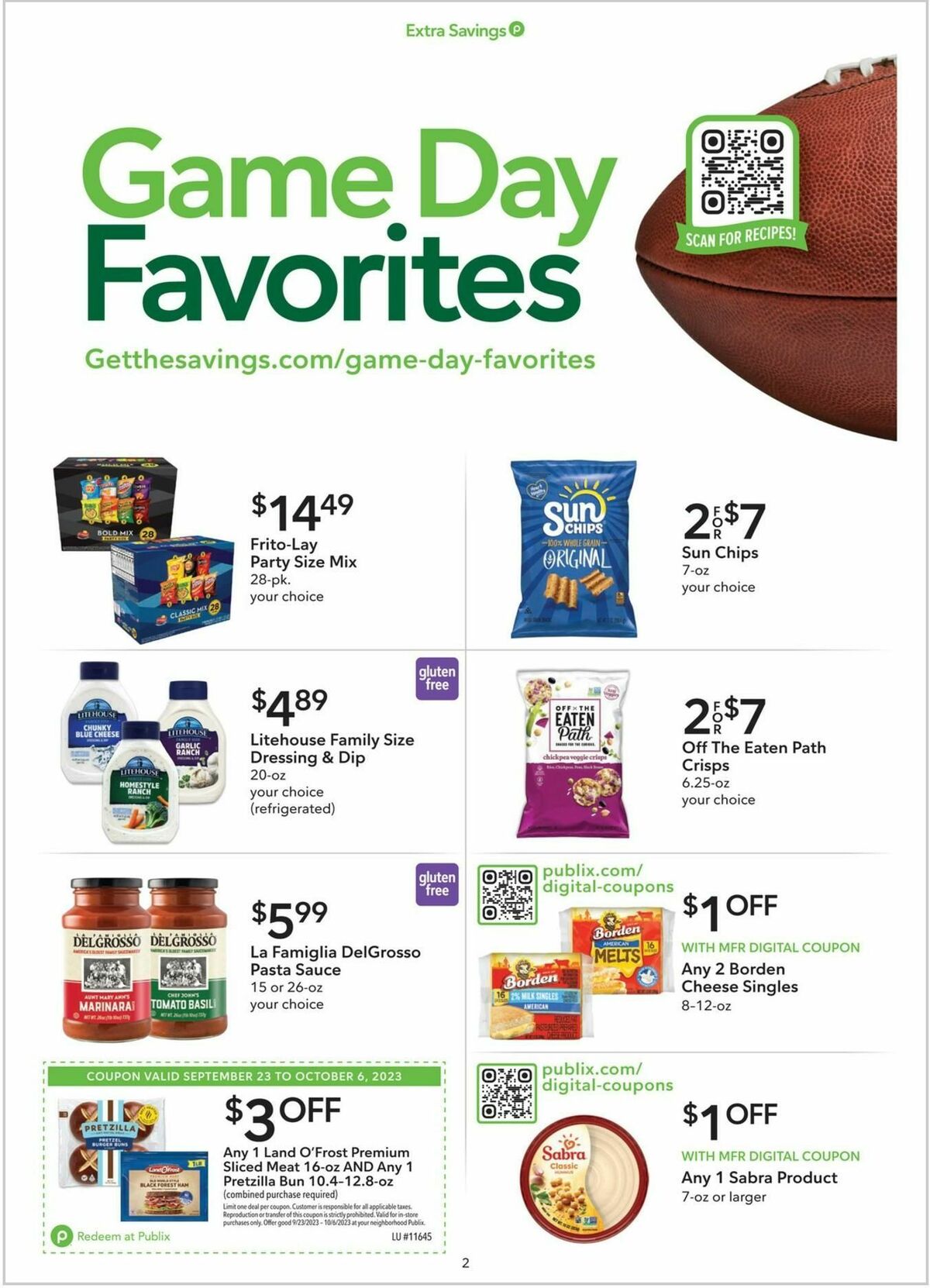 Publix Extra Savings Weekly Ad from September 23