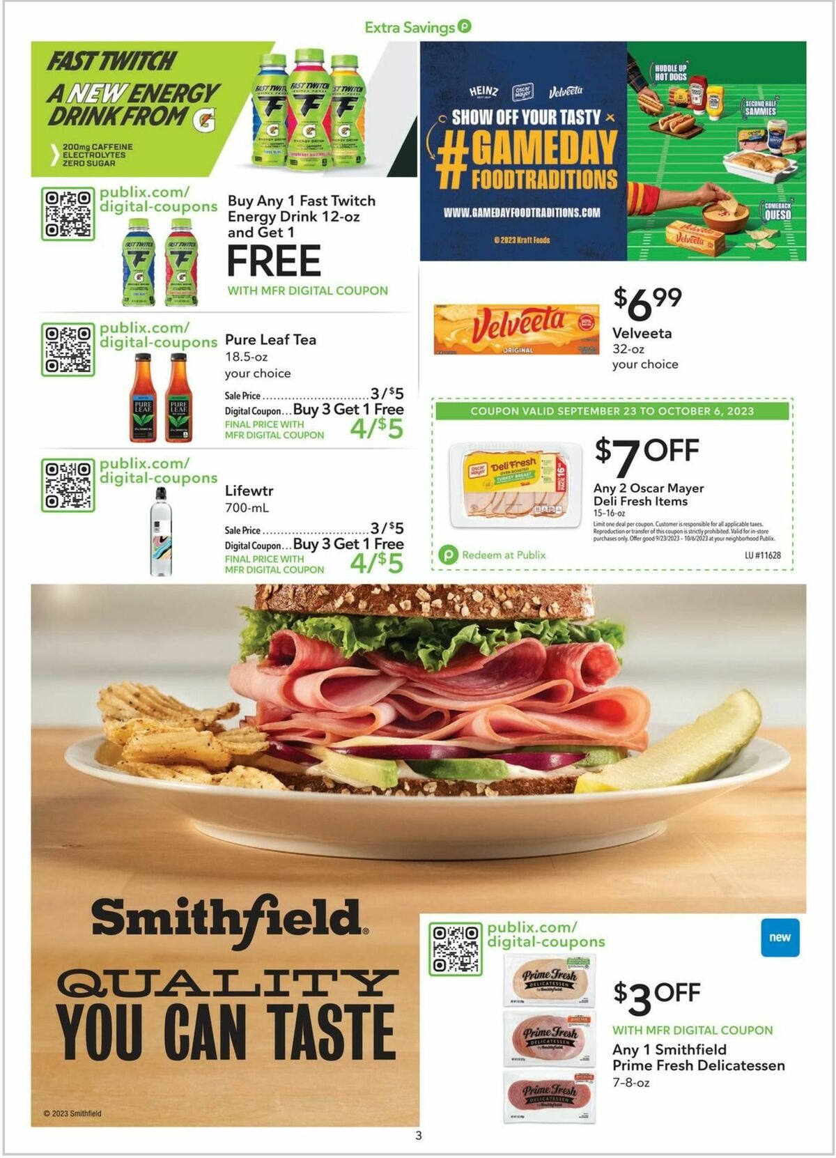 Publix Extra Savings Weekly Ad from September 23