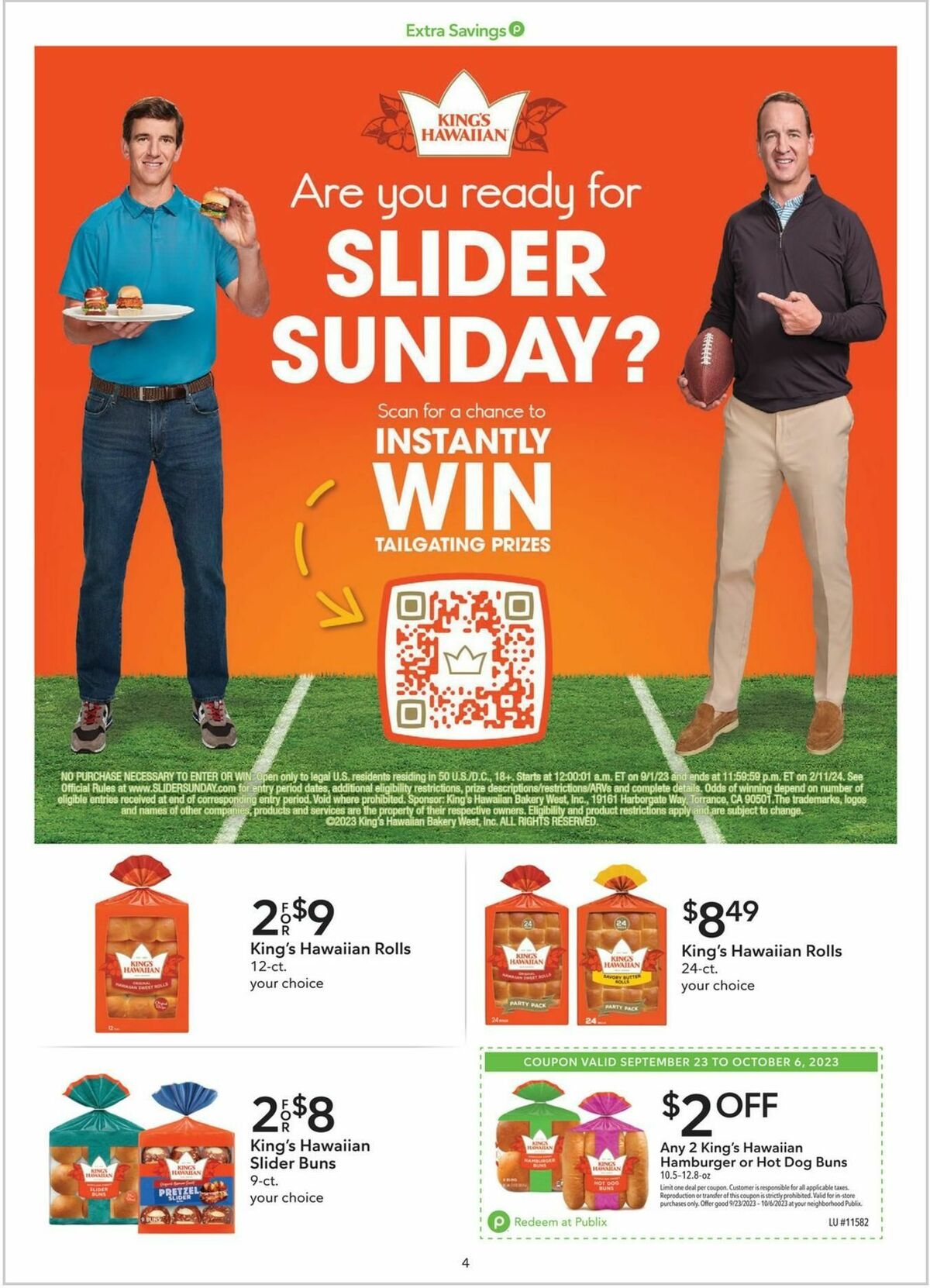 Publix Extra Savings Weekly Ad from September 23