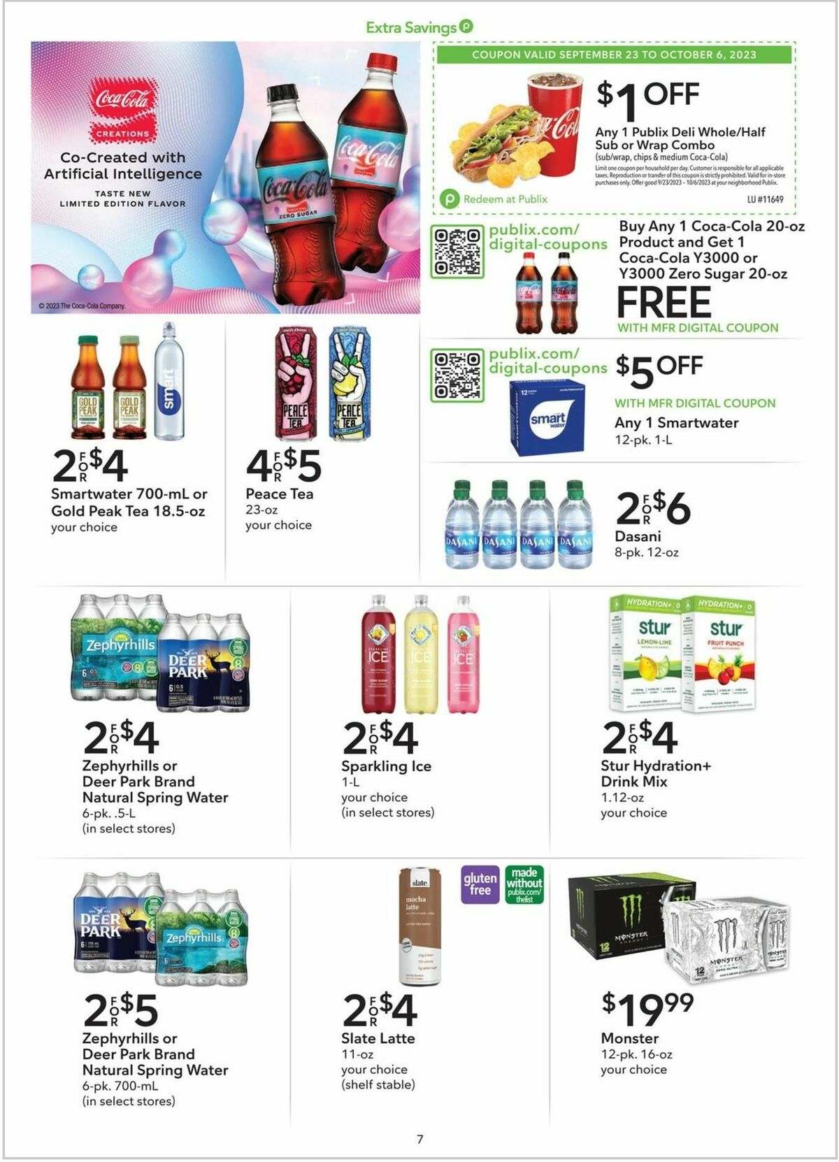 Publix Extra Savings Weekly Ad from September 23