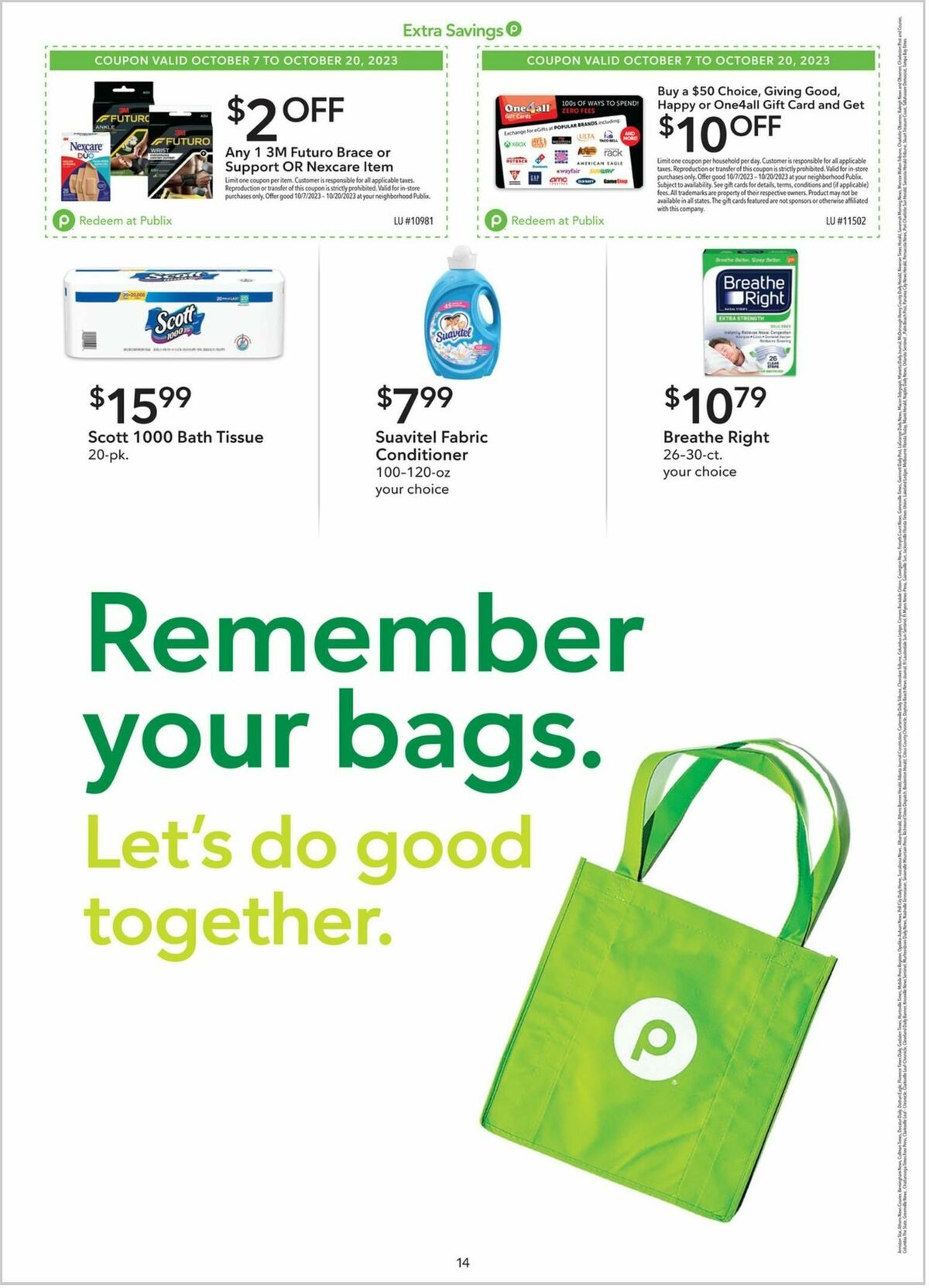 Publix Extra Savings Weekly Ad from October 7
