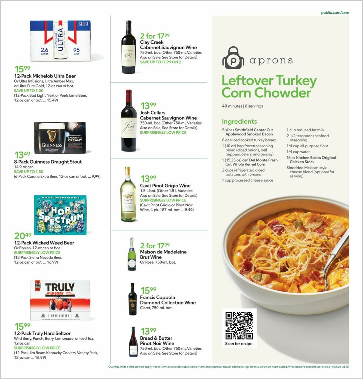 Publix Weekly Ad from November 1