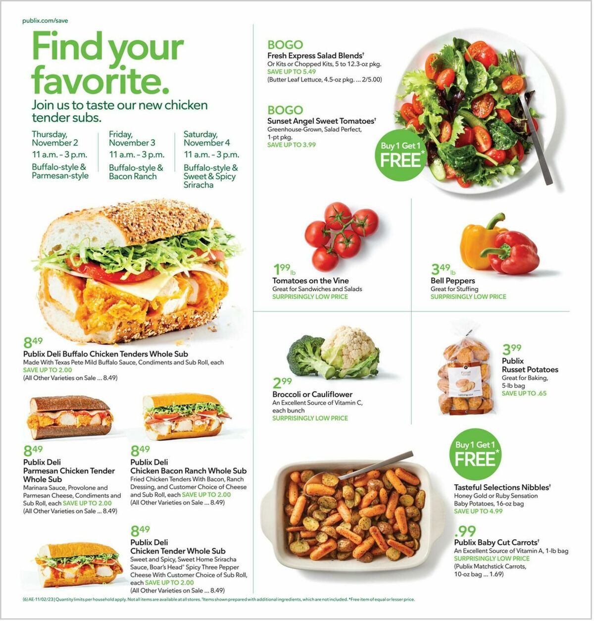 Publix Weekly Ad from November 1