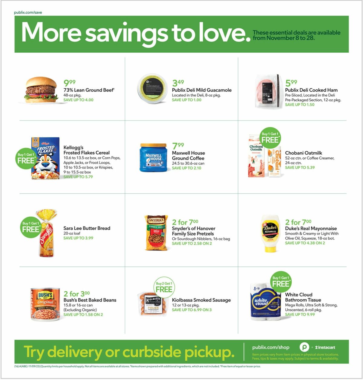 Publix Weekly Ad from November 8