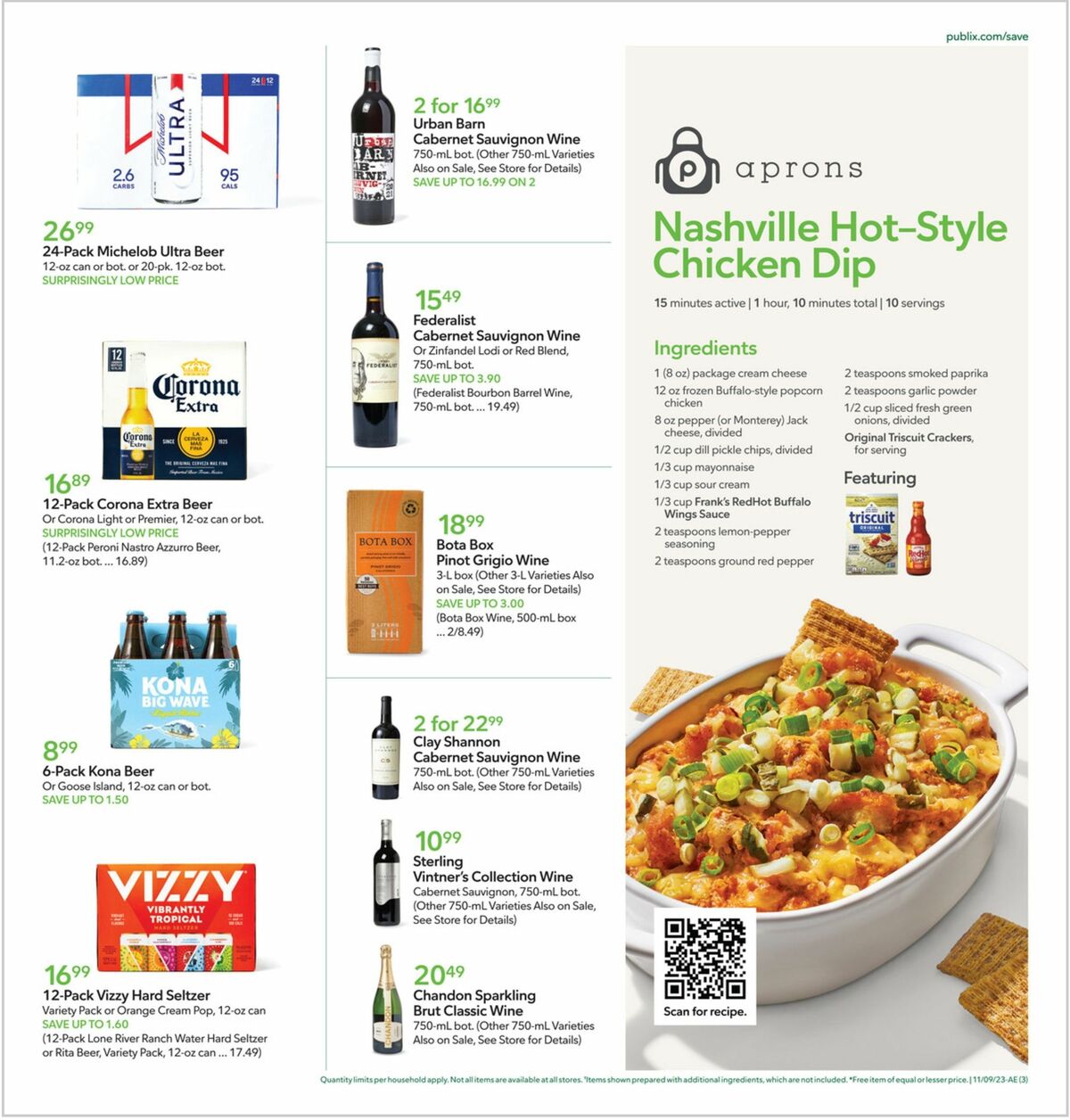 Publix Weekly Ad from November 8