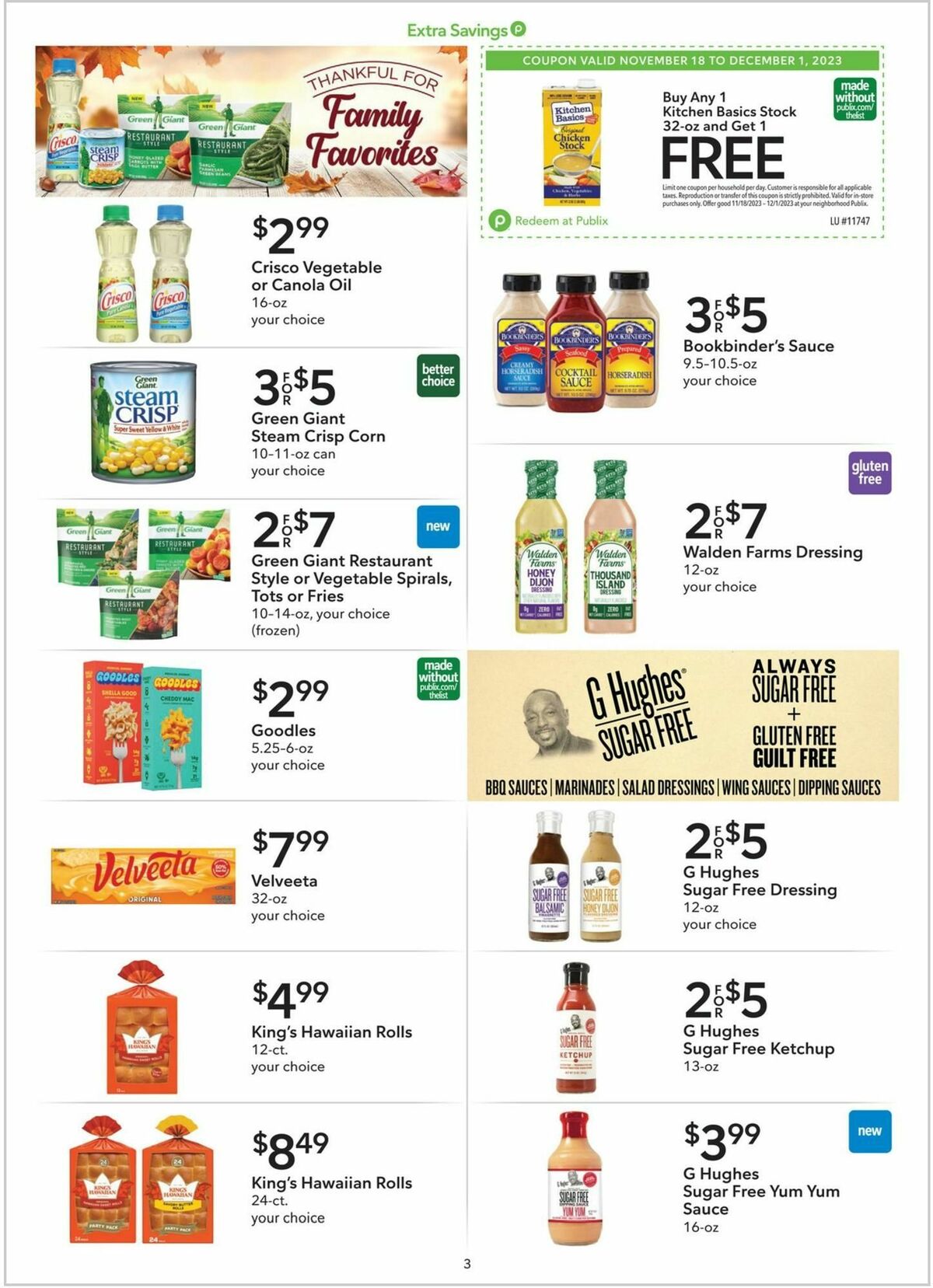 Publix Extra Savings Weekly Ad from November 18