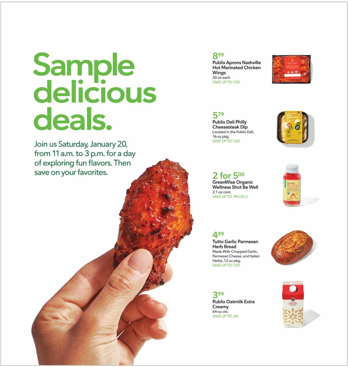 Publix Free Product Sampling Weekly Ad from January 17
