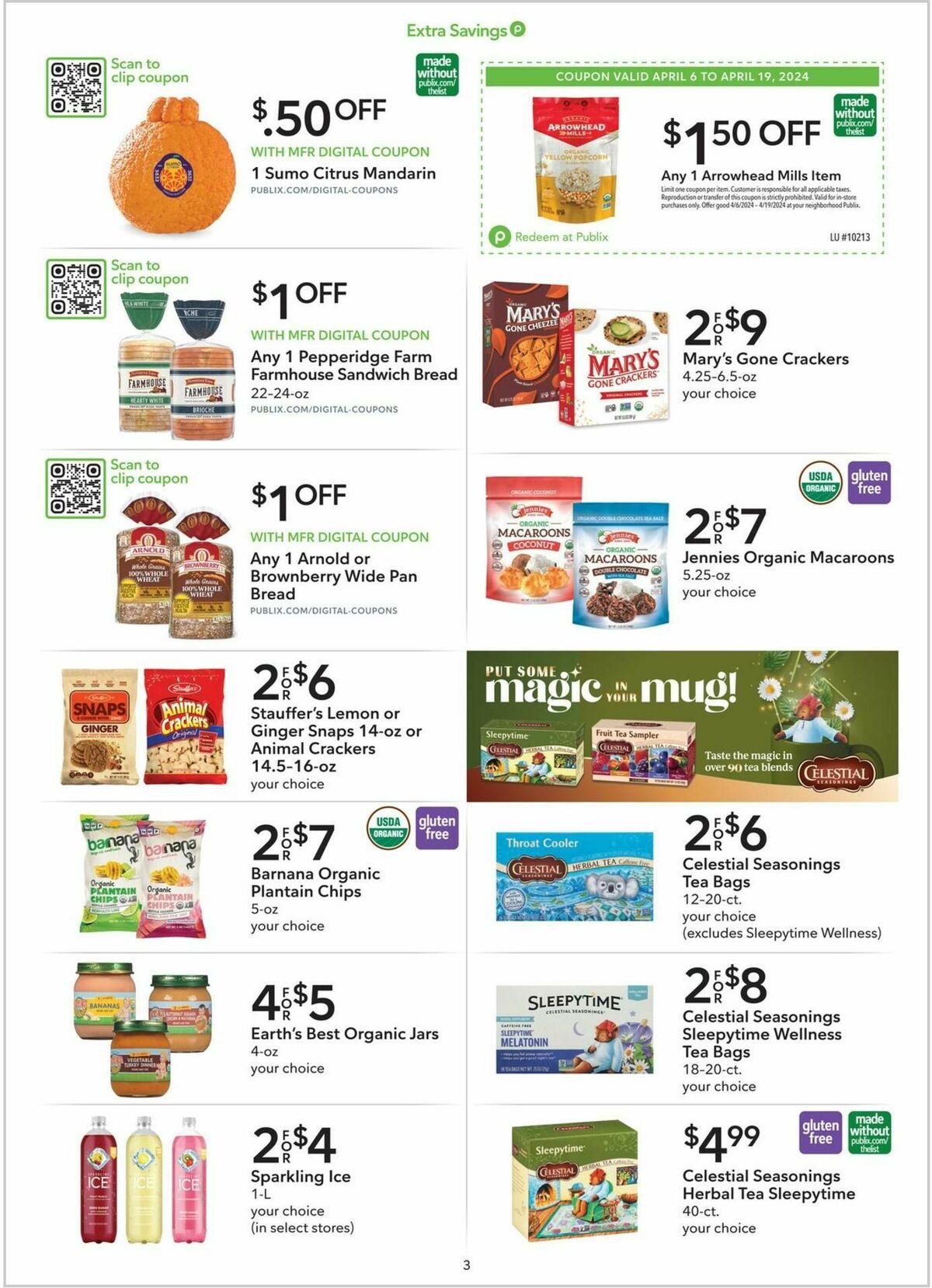 Publix Extra Savings Weekly Ad from April 6