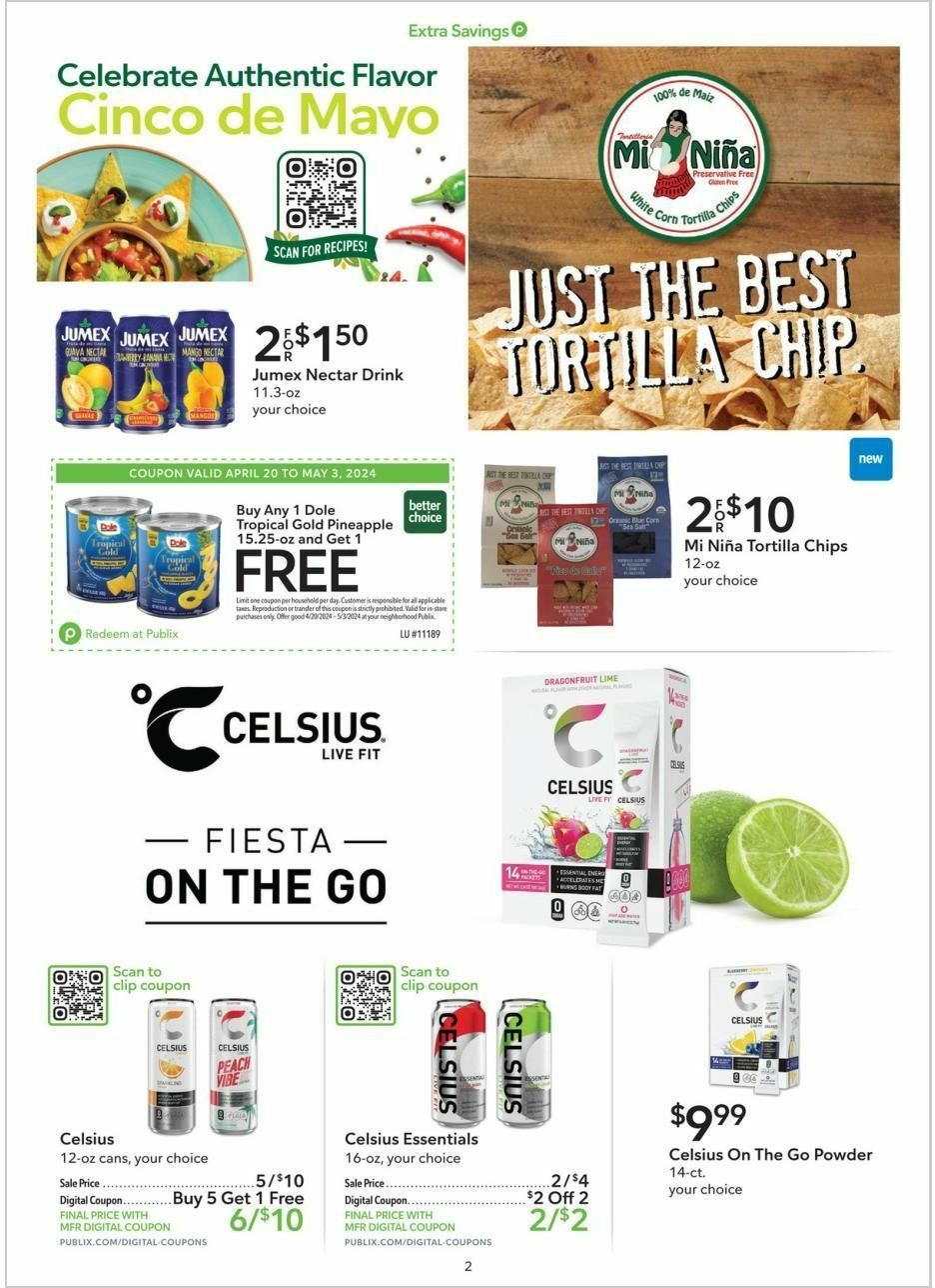 Publix Extra Savings Weekly Ad from April 20