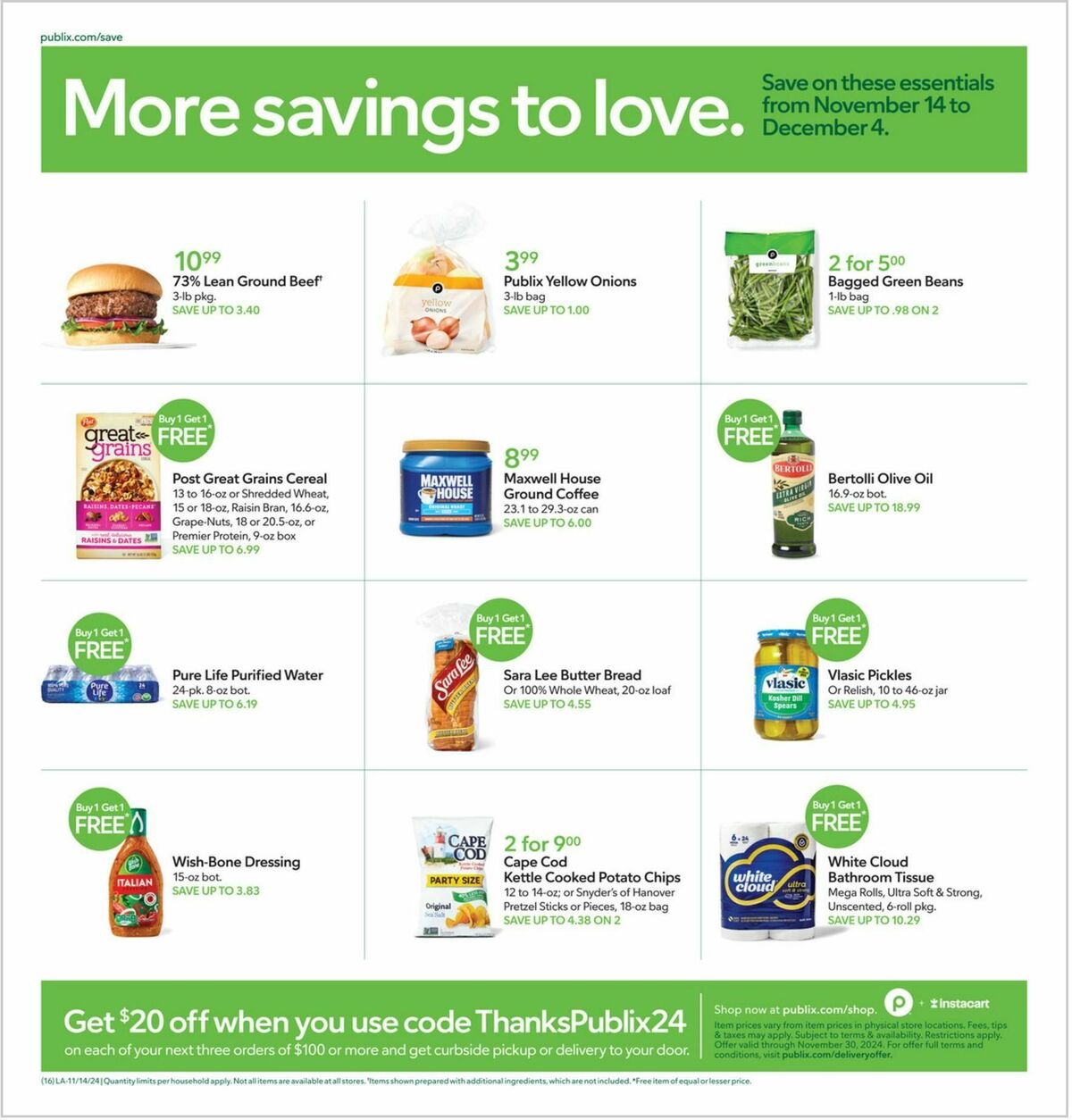 Publix Weekly Ad from November 14