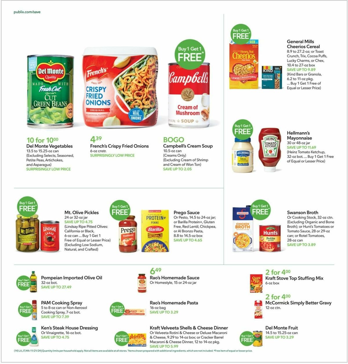Publix Weekly Ad from November 21