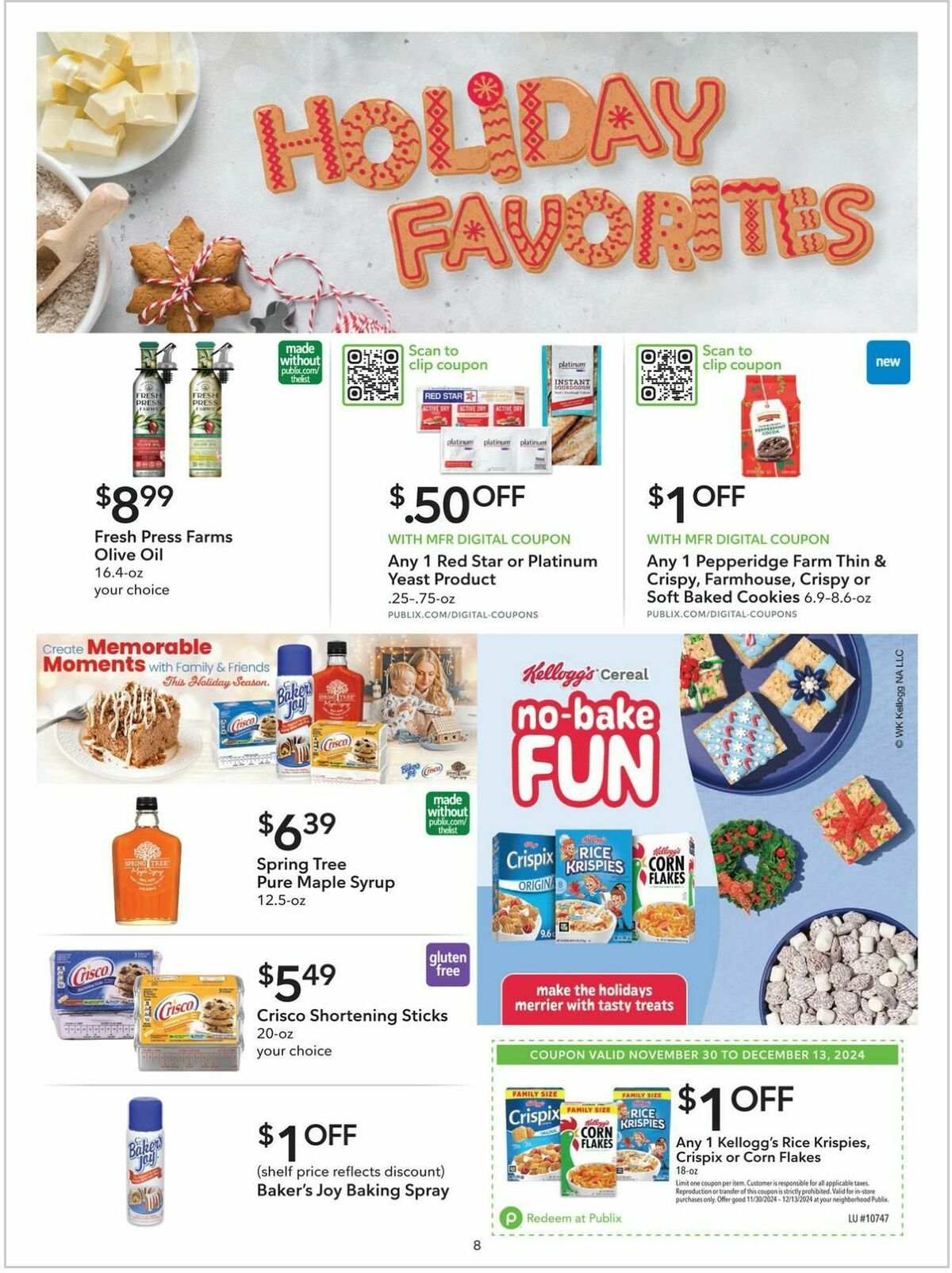 Publix Extra Savings Weekly Ad from November 30