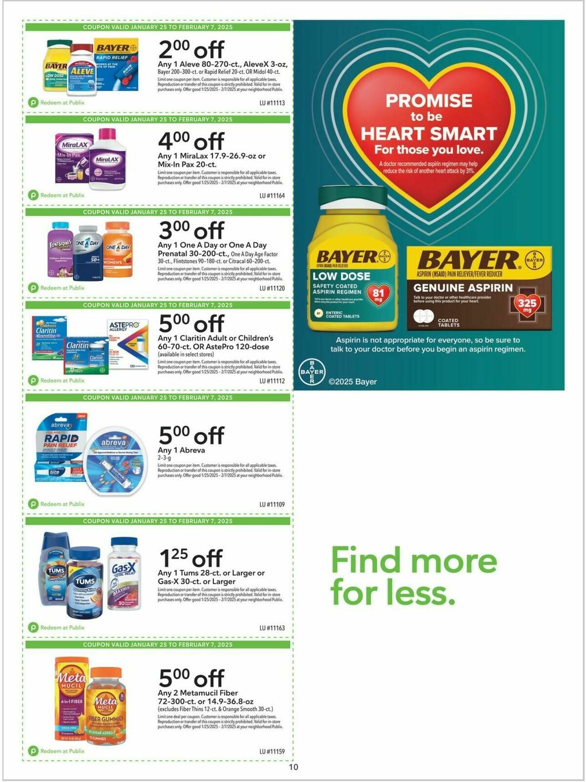 Publix Extra Savings Weekly Ad from January 25