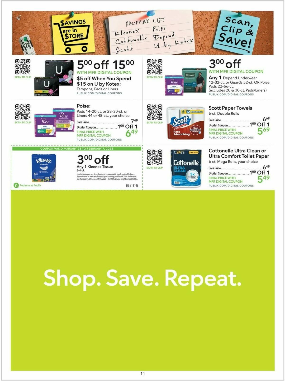 Publix Extra Savings Weekly Ad from January 25
