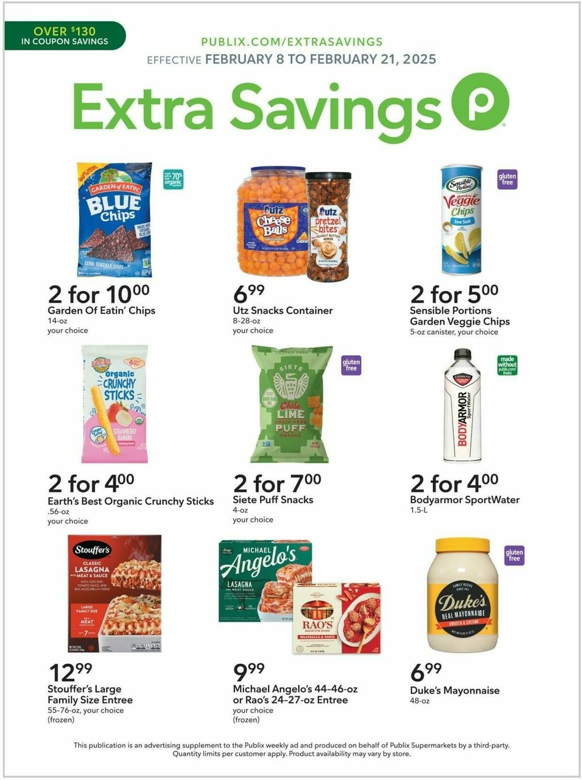 Publix Extra Savings Weekly Ad from February 8