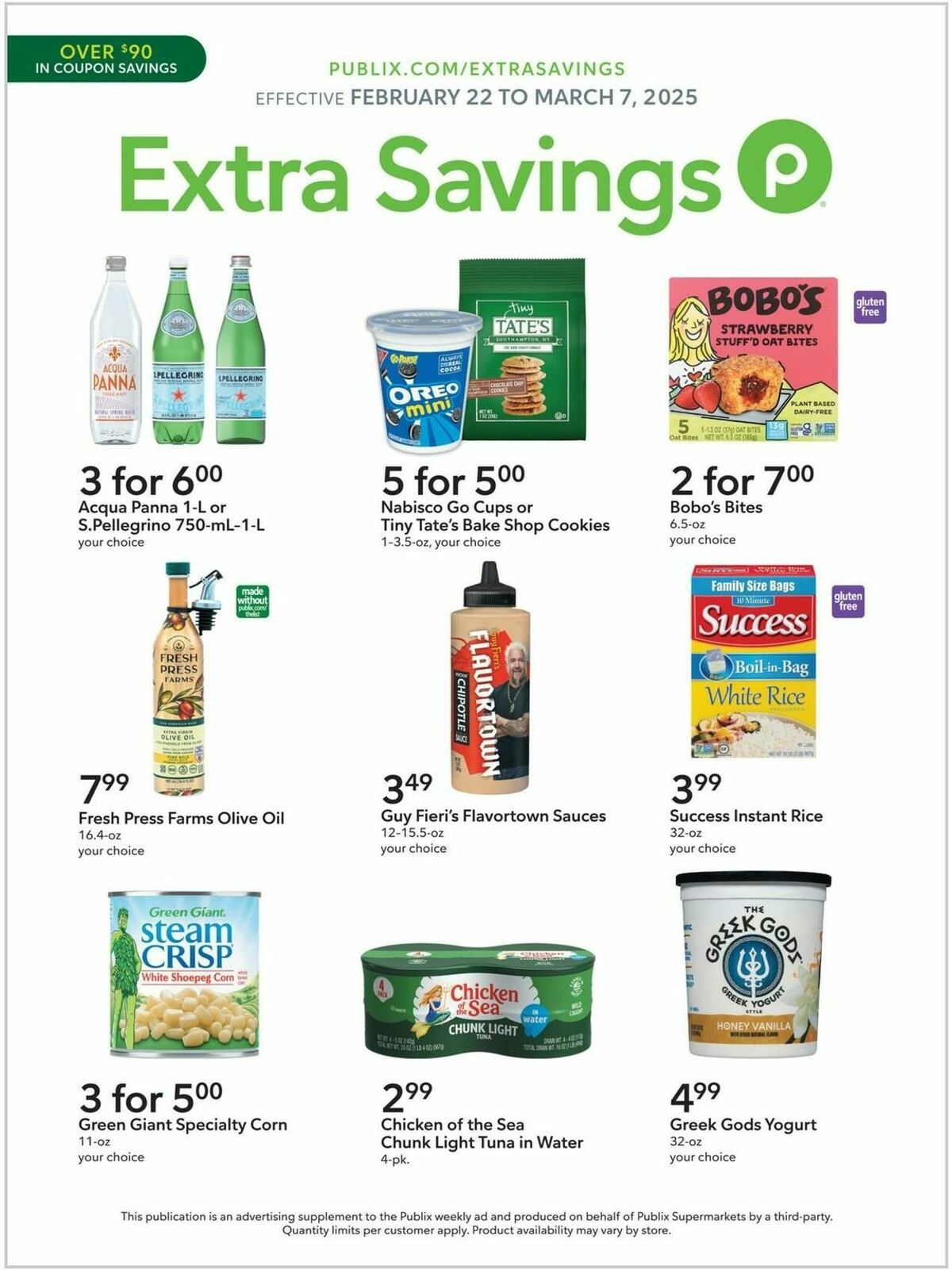 Publix Extra Savings Weekly Ad from February 22