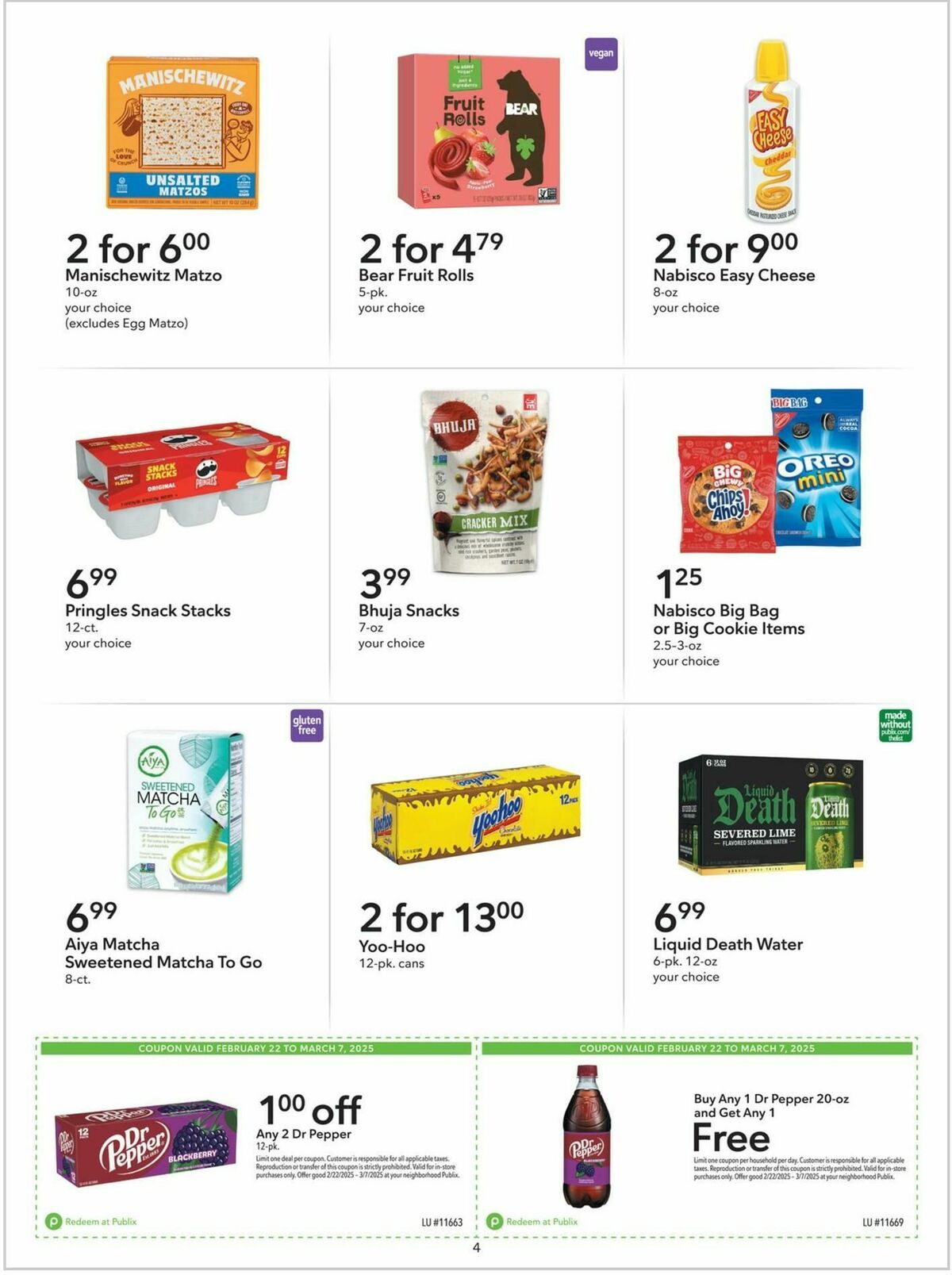 Publix Extra Savings Weekly Ad from February 22