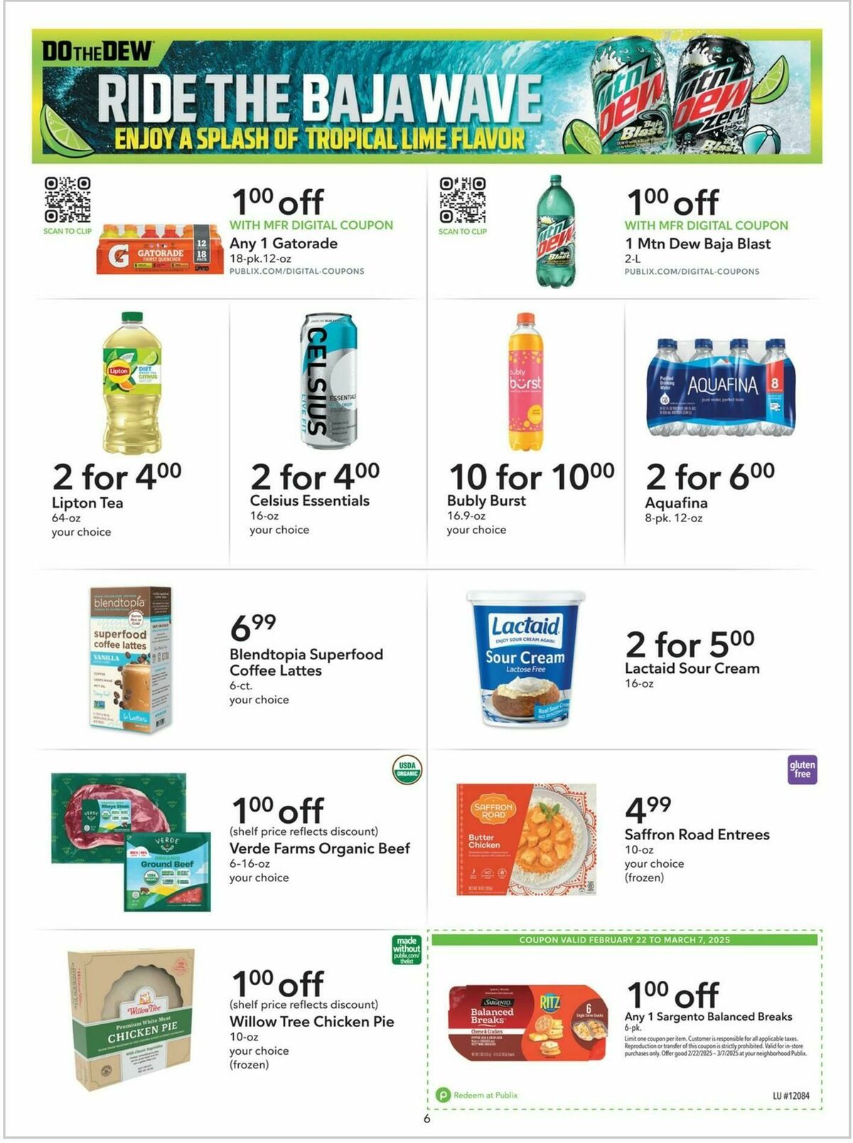 Publix Extra Savings Weekly Ad from February 22