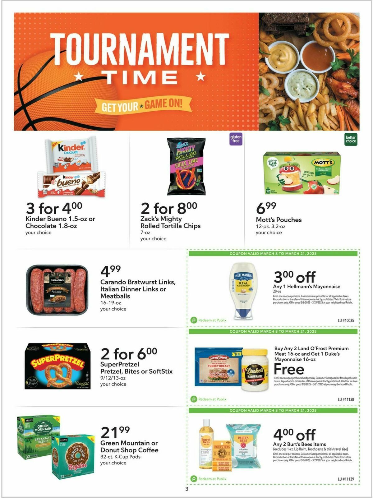 Publix Extra Savings Weekly Ad from March 8