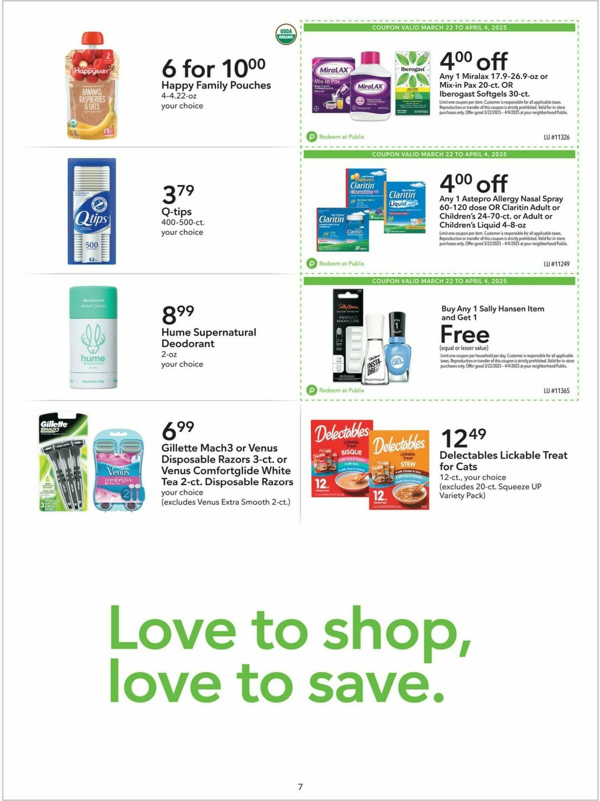 Publix Extra Savings Weekly Ad from March 22