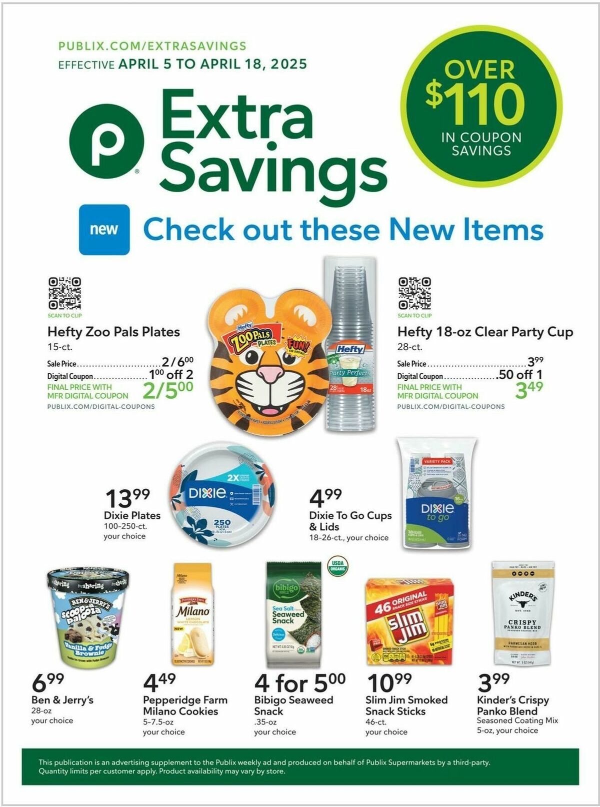 Publix Extra Savings Weekly Ad from April 5