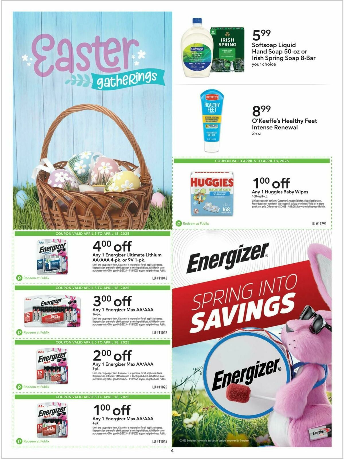 Publix Extra Savings Weekly Ad from April 5